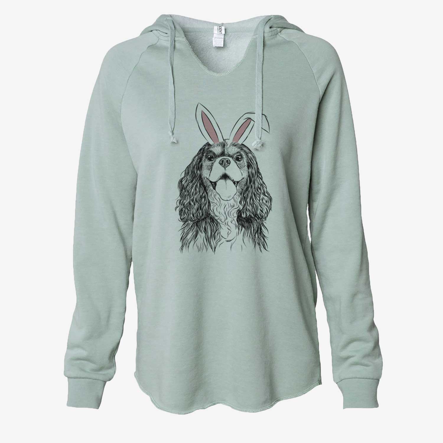 Easter Brandy the Cavalier King Charles Spaniel - Cali Wave Hooded Sweatshirt - Image 7