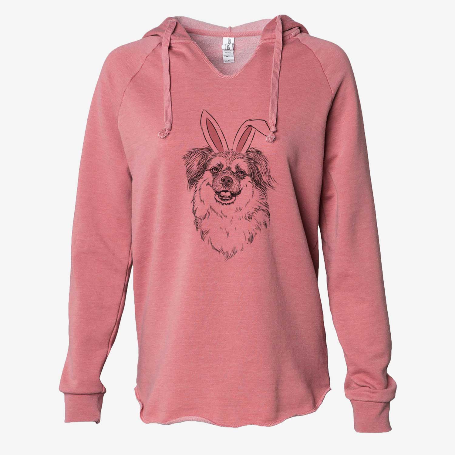 Easter Ed the Tibetan Spaniel - Cali Wave Hooded Sweatshirt - Image 6