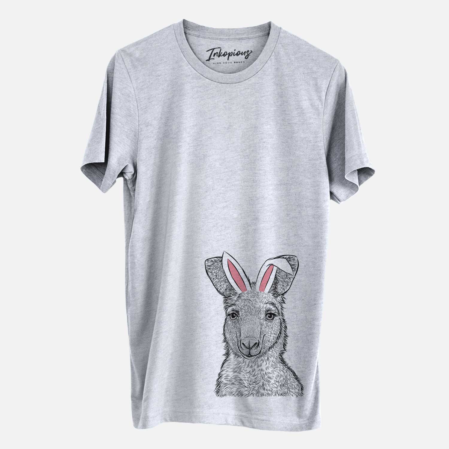 Easter Evelyn the Eastern Grey Kangaroo - Unisex Crewneck - Image 2