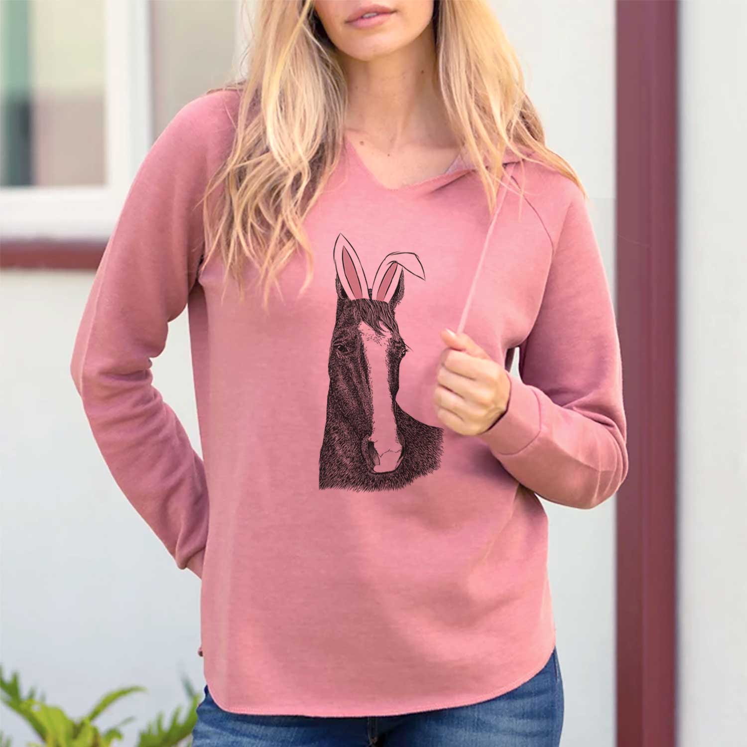Easter Gibson the Tennessee Walking Horse - Cali Wave Hooded Sweatshirt - Image 2