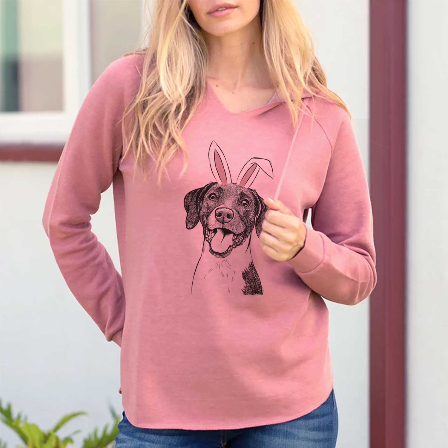 Easter Harper the Mixed Breed - Cali Wave Hooded Sweatshirt - Image 2