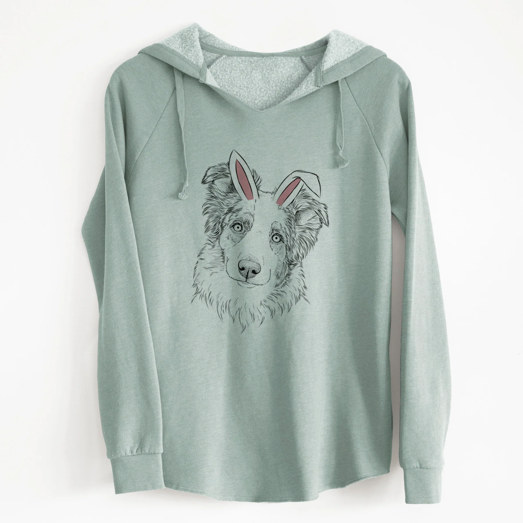 Easter HoneyBee the Miniature Australian Shepherd - Cali Wave Hooded Sweatshirt - Image 7