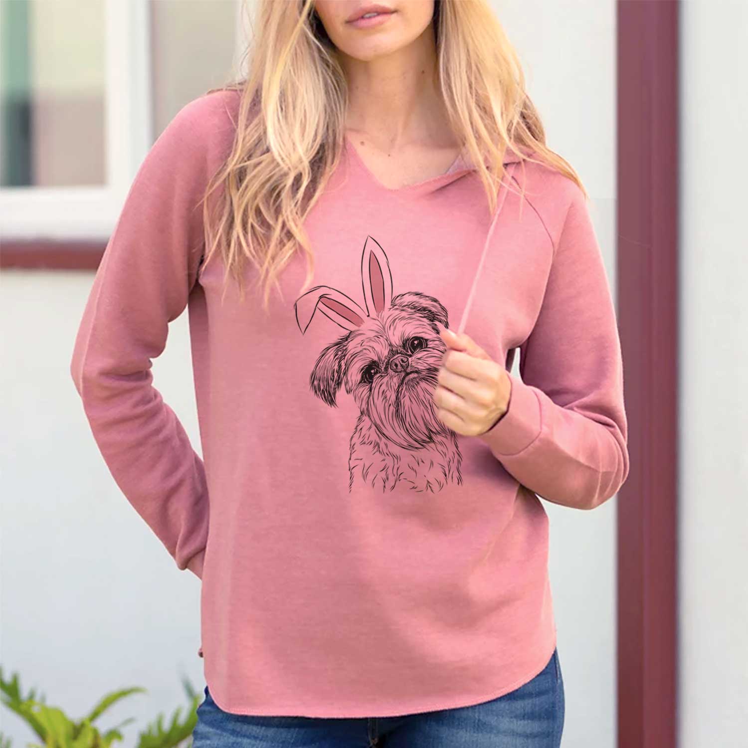 Easter Jasper Joe the Brussels Griffon - Cali Wave Hooded Sweatshirt - Image 2