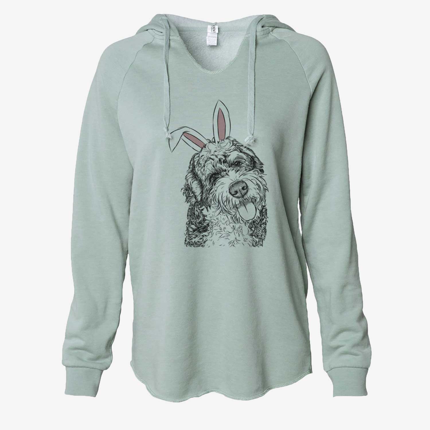 Easter Kaci the Bernedoodle - Cali Wave Hooded Sweatshirt - Image 7