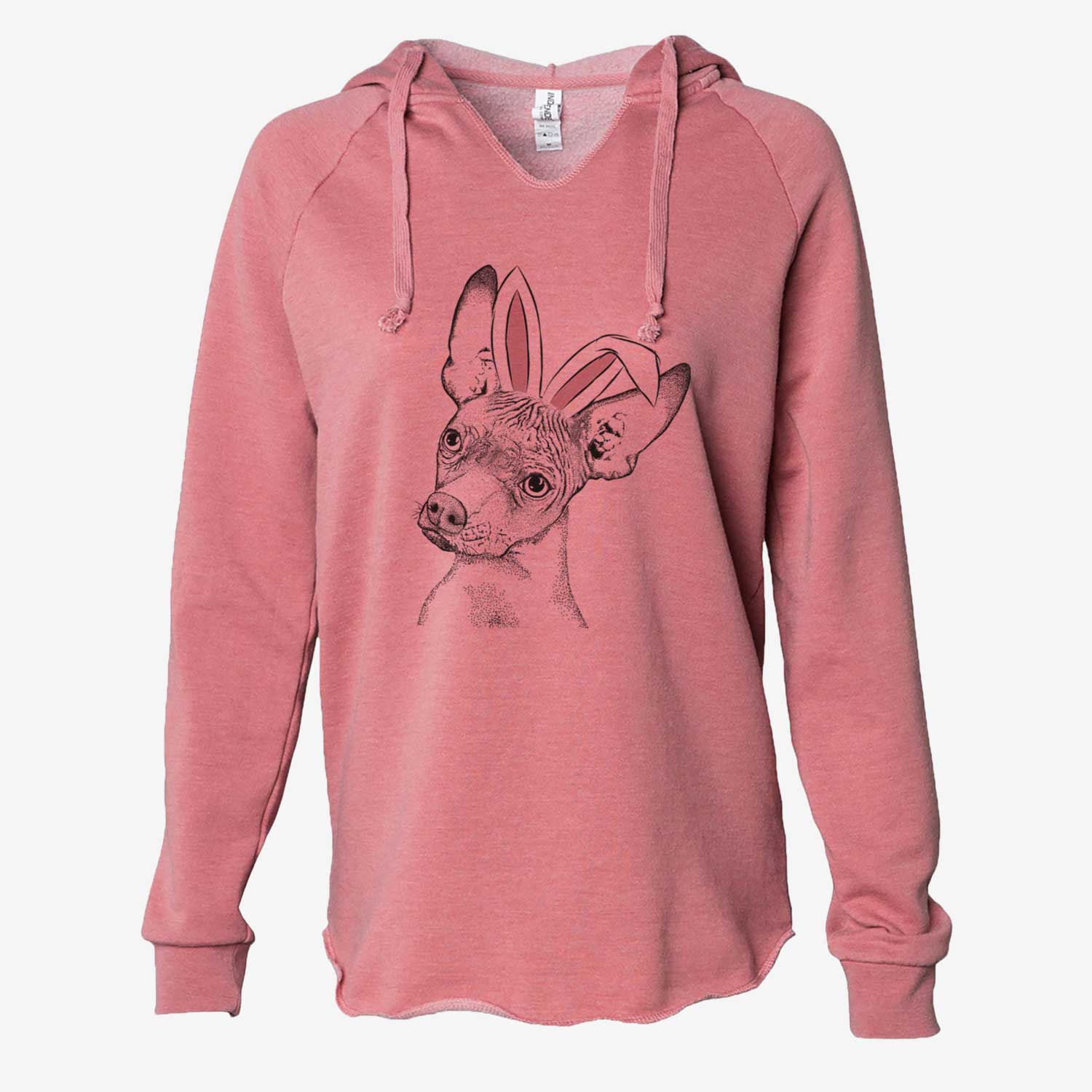 Easter Kahlo the Xoloitzcuintli - Cali Wave Hooded Sweatshirt - Image 6