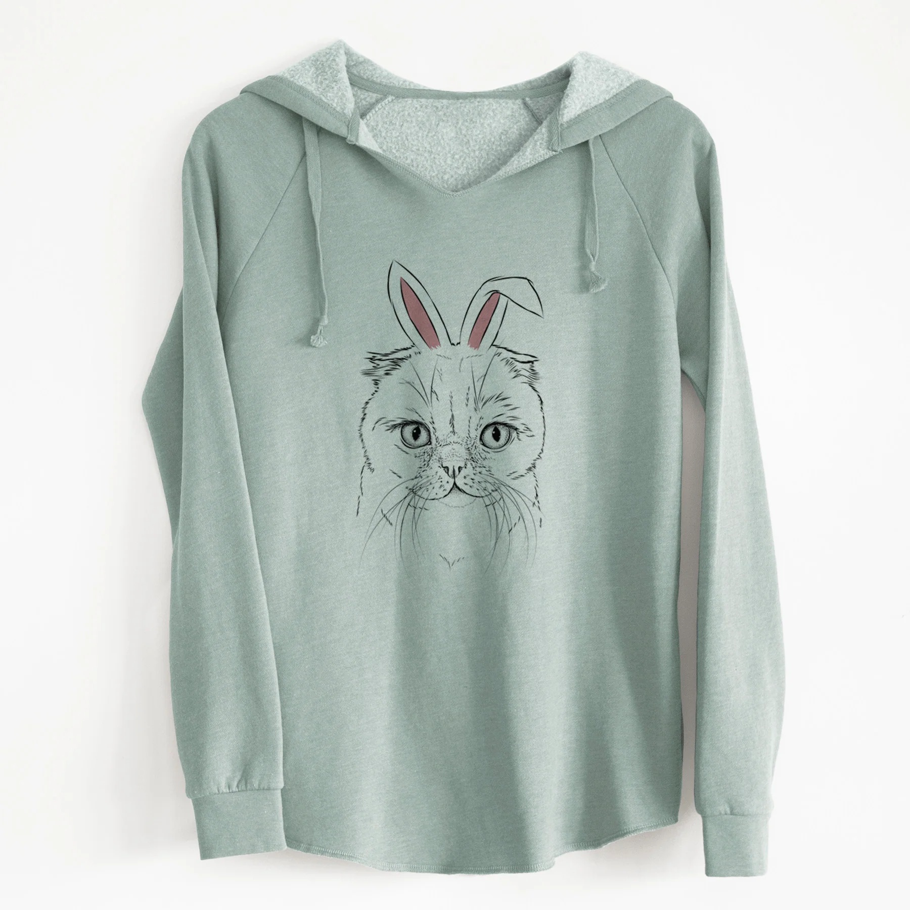 Easter Lina the Exotic Fold Cat - Cali Wave Hooded Sweatshirt - Image 7