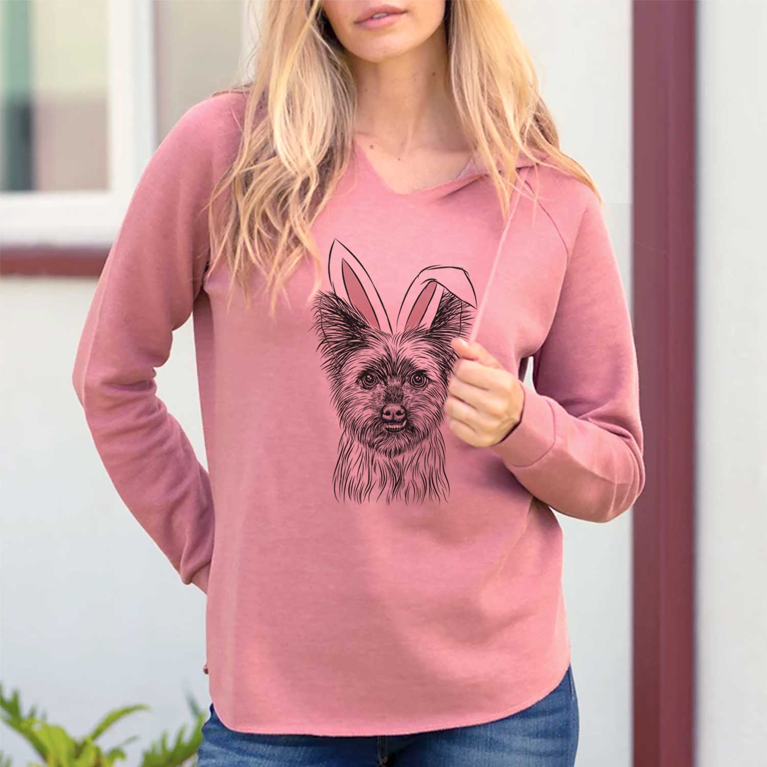 Easter Lucy the Mixed Breed - Cali Wave Hooded Sweatshirt - Image 2