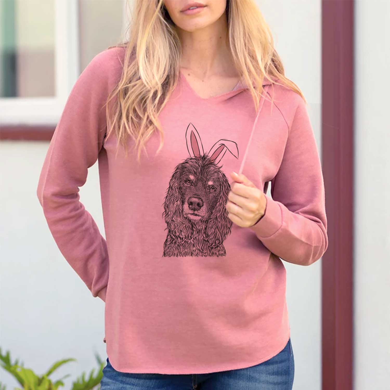 Easter Marley Boy the American Cocker Spaniel - Cali Wave Hooded Sweatshirt - Image 2