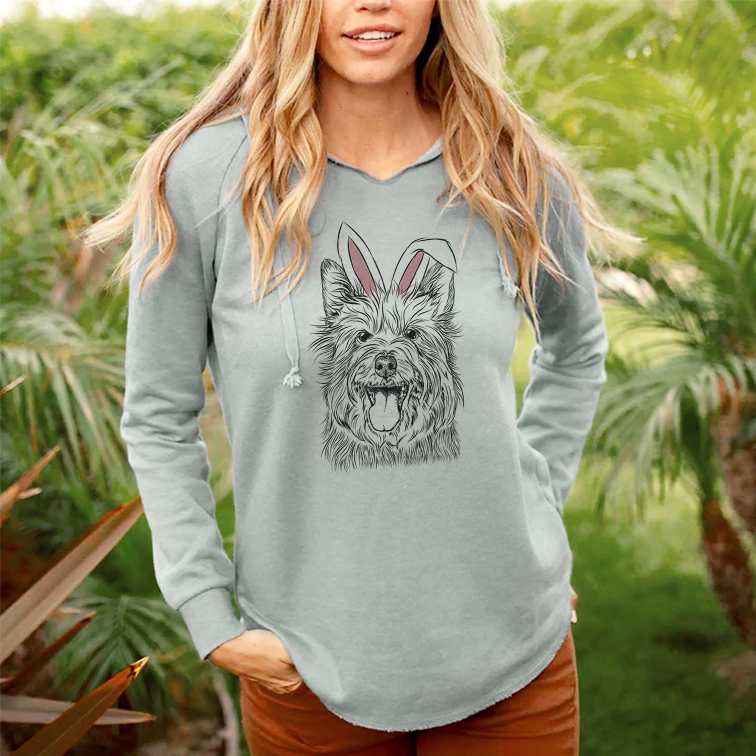Easter Middy the Australian Terrier - Cali Wave Hooded Sweatshirt - Image 3