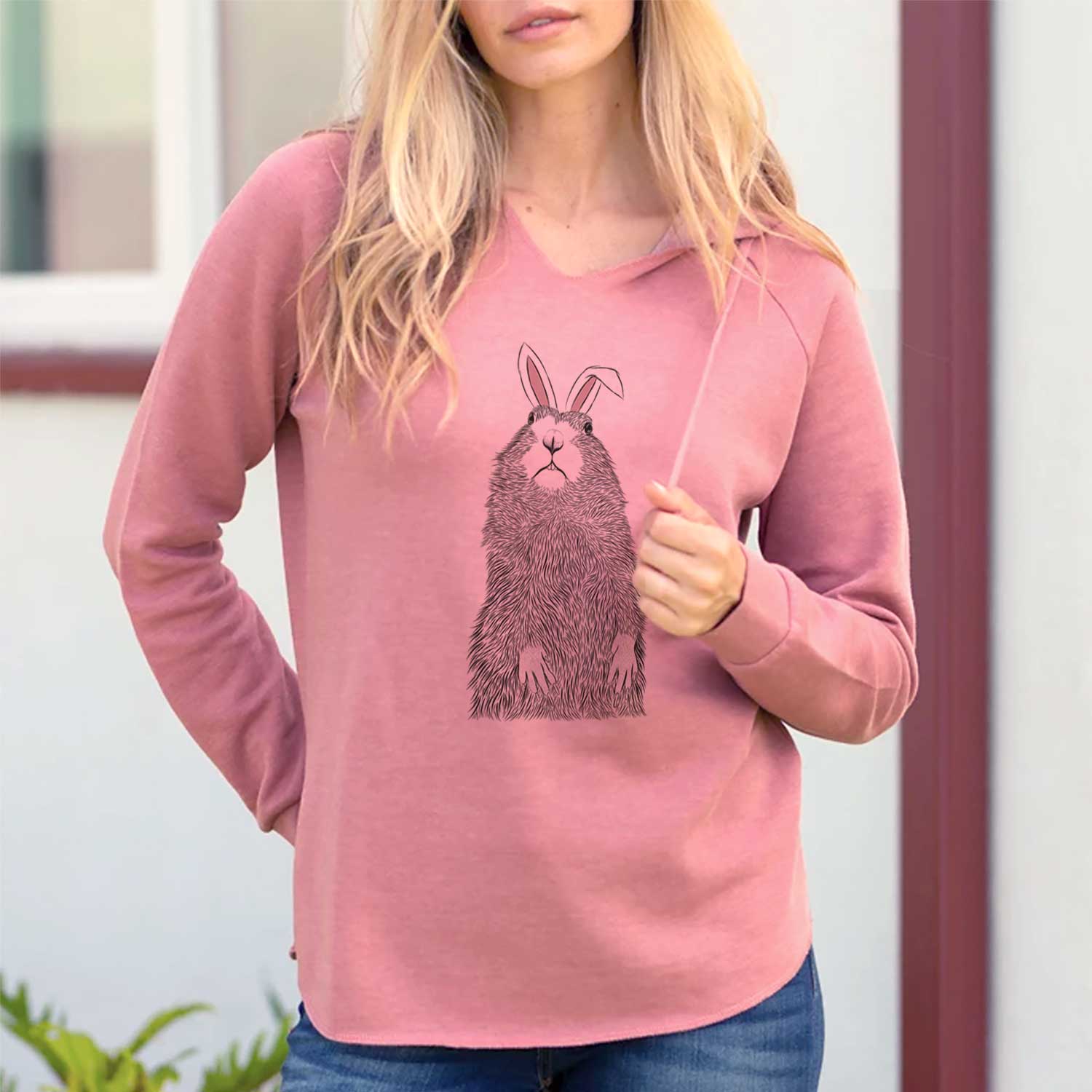 Easter Mr. Otis the Prairie Dog - Cali Wave Hooded Sweatshirt - Image 2