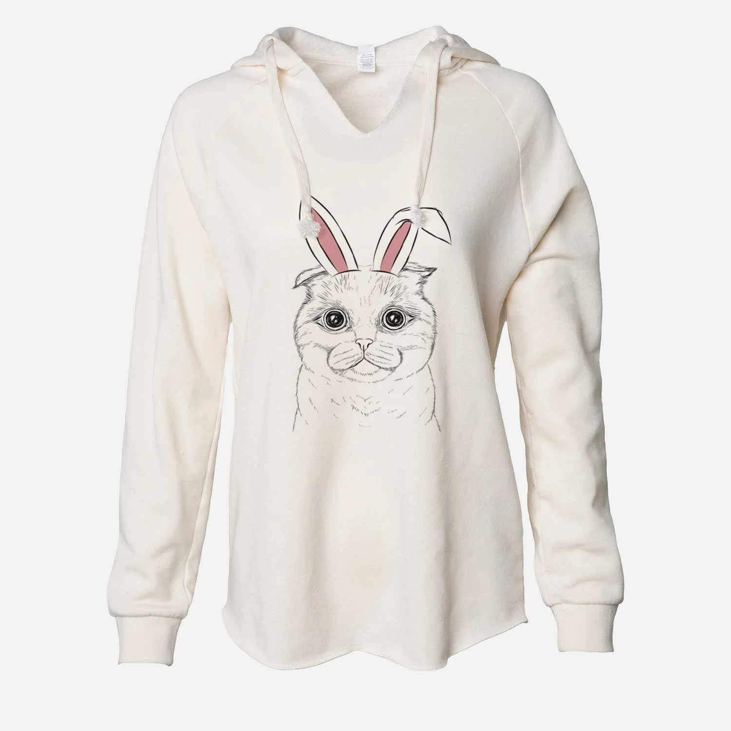 Easter Neko the Scottish Fold Cat - Cali Wave Hooded Sweatshirt