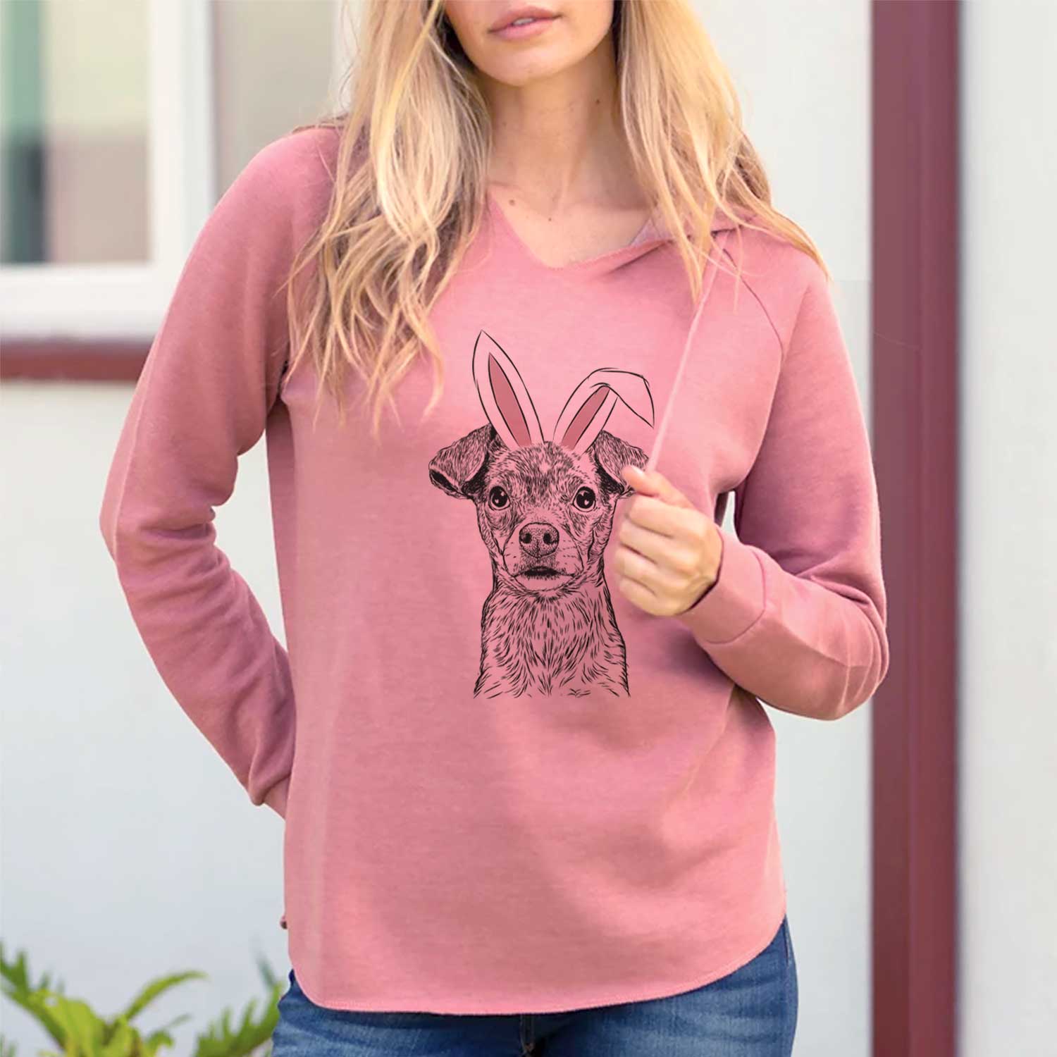 Easter Olive the Mixed Breed - Cali Wave Hooded Sweatshirt - Image 2