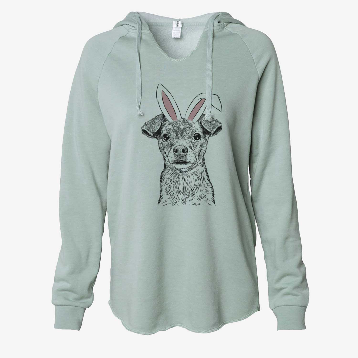 Easter Olive the Mixed Breed - Cali Wave Hooded Sweatshirt - Image 7