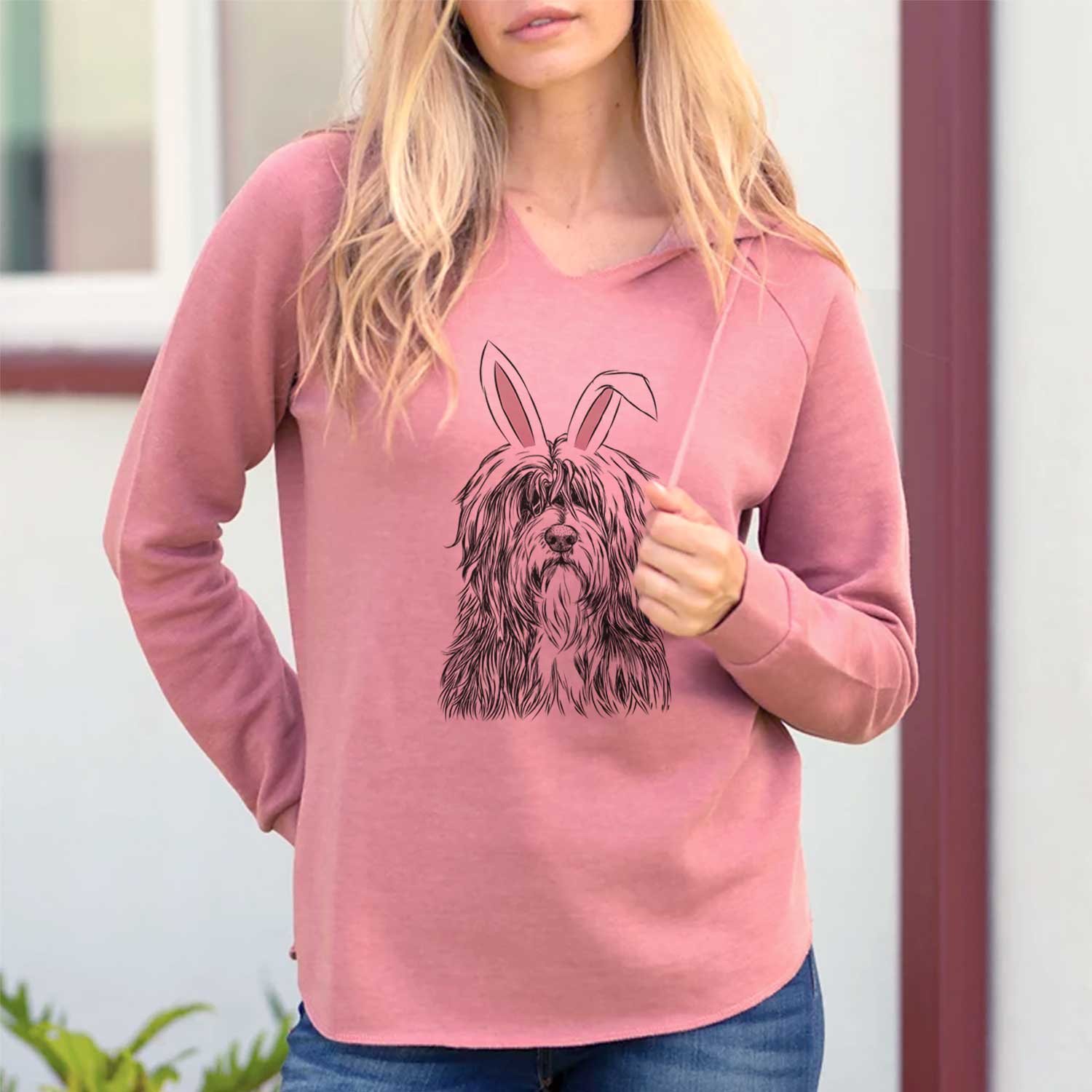 Easter Otto the Polish Lowland Sheepdog - Cali Wave Hooded Sweatshirt - Image 2