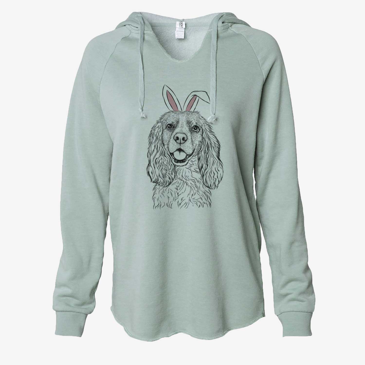 Easter Perry the Cockalier - Cali Wave Hooded Sweatshirt - Image 7