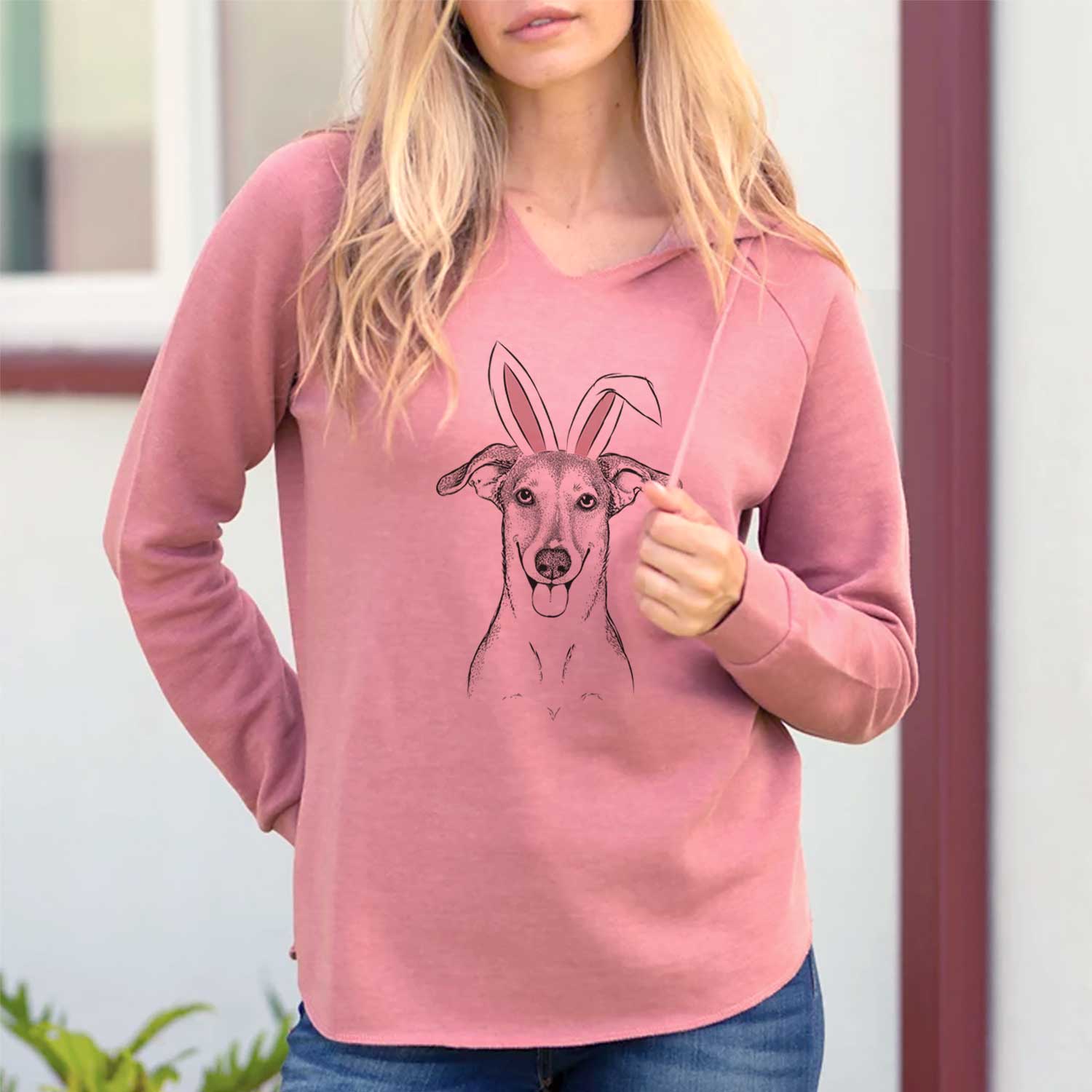 Easter Phoebe the Corgi Mix - Cali Wave Hooded Sweatshirt - Image 2