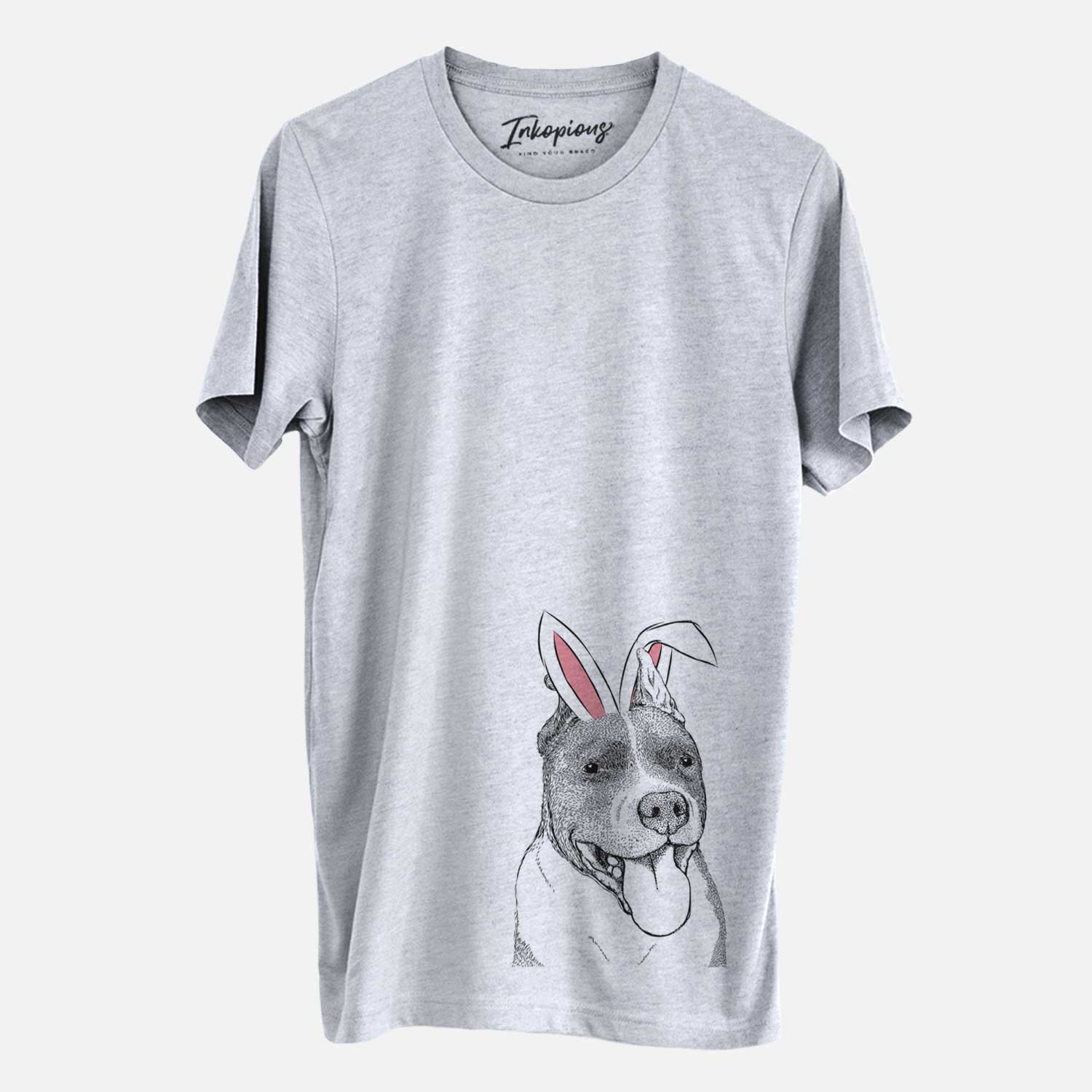 Easter Piggy the American Staffordshire Terrier - Unisex Crewneck - Image 2