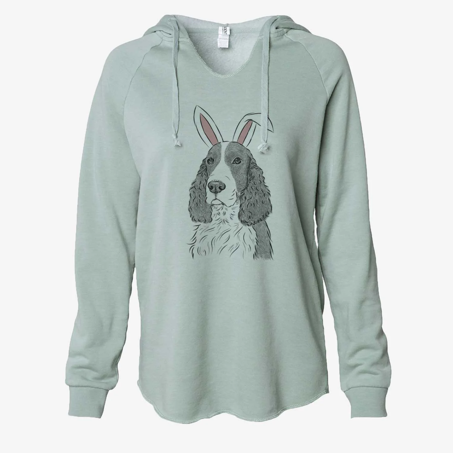 Easter Quincy the English Springer Spaniel - Cali Wave Hooded Sweatshirt - Image 7
