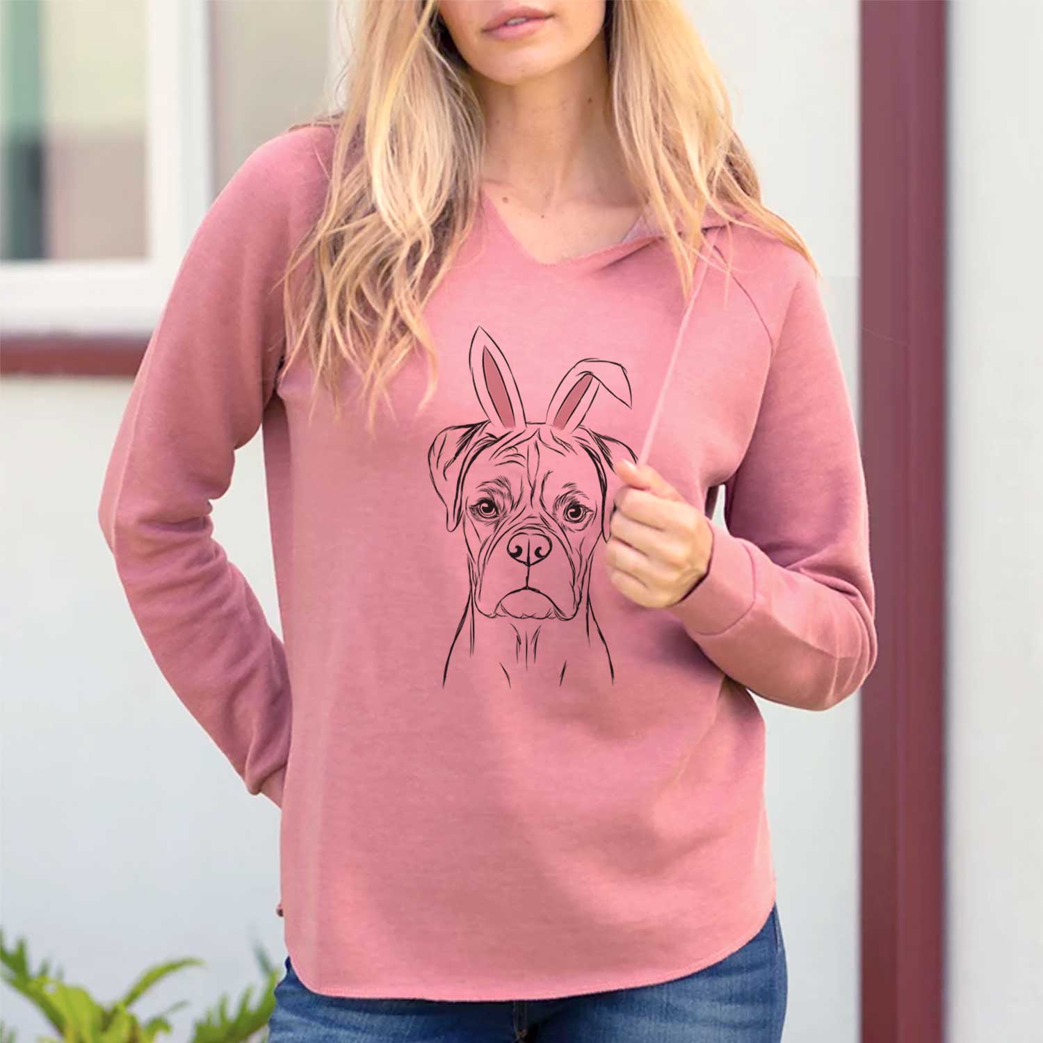 Easter Reese the Boxer - Cali Wave Hooded Sweatshirt - Image 2