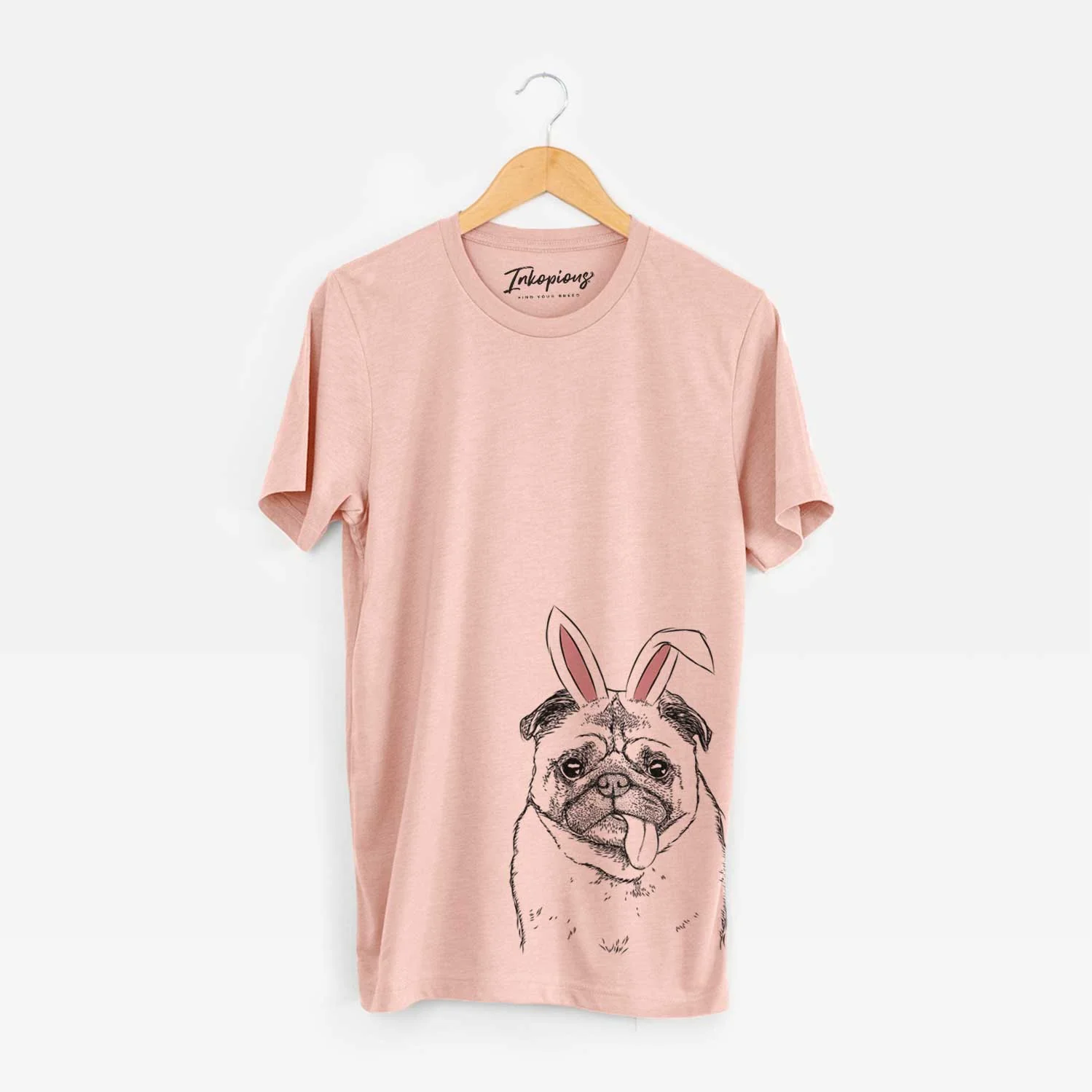 Easter Rosie the Pug - Unisex Crewneck - Image 3