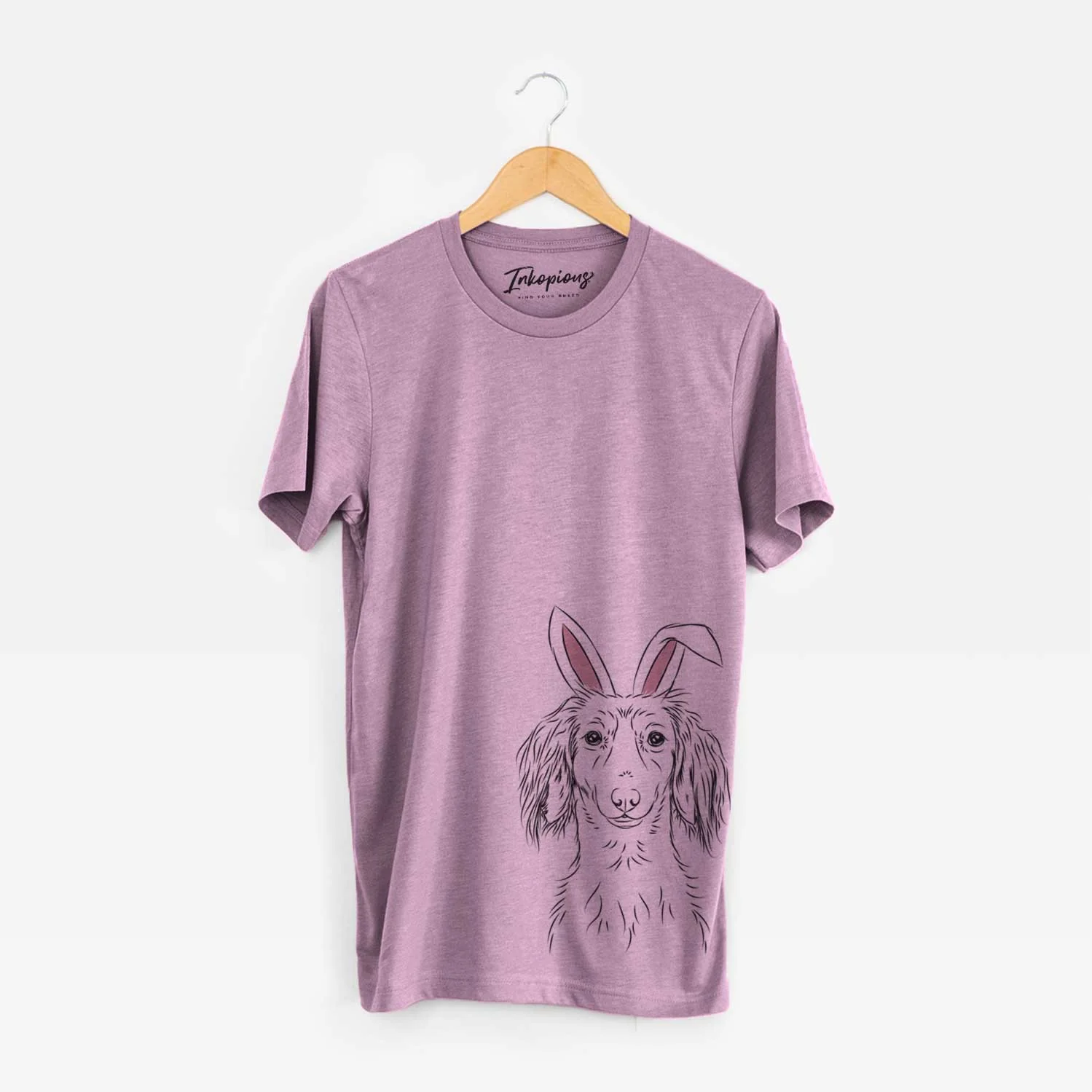 Easter Roux the Long Haired Dachshund - Unisex Crewneck - Image 4