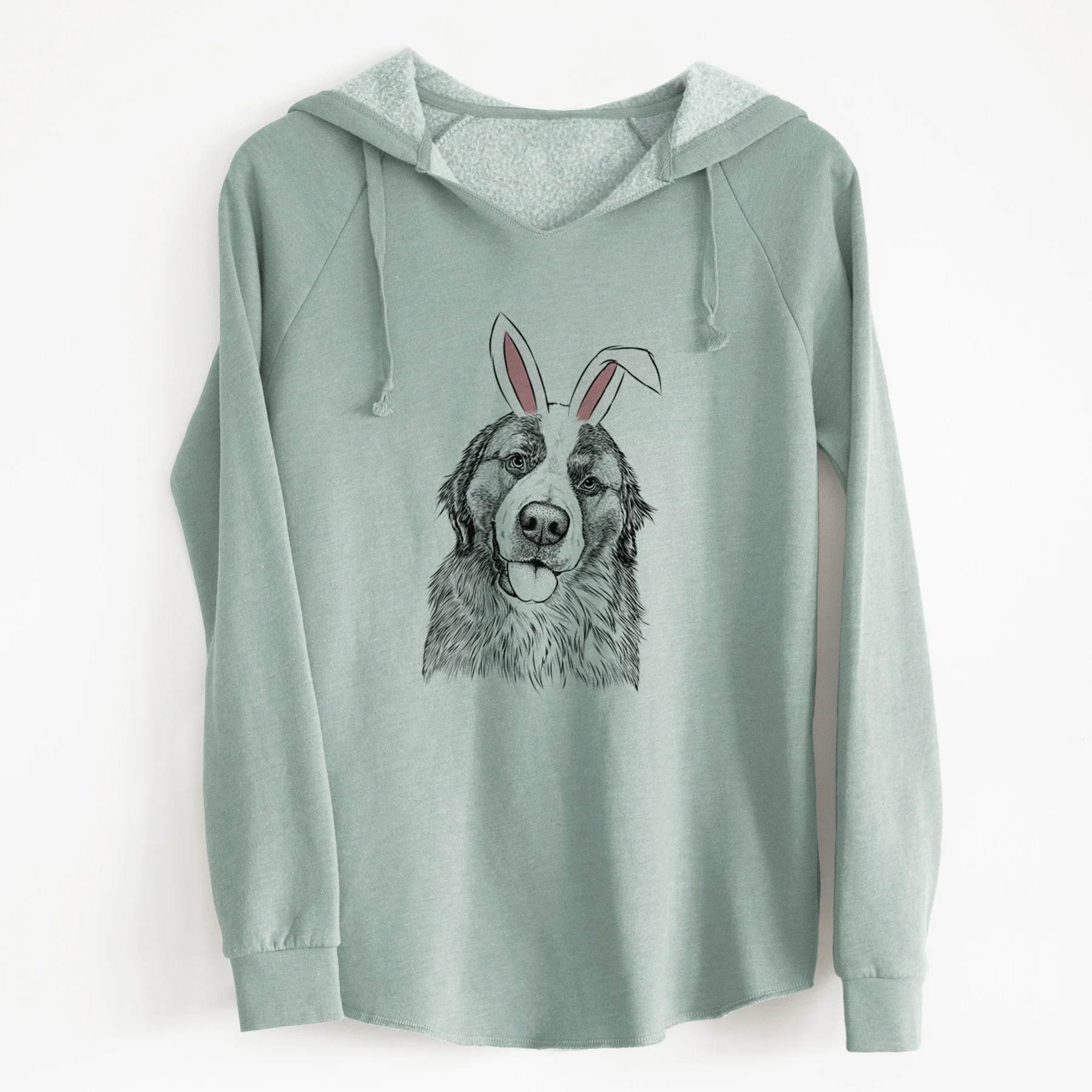 Easter Walter the Bernese Mountain Dog Mix - Cali Wave Hooded Sweatshirt - Image 7