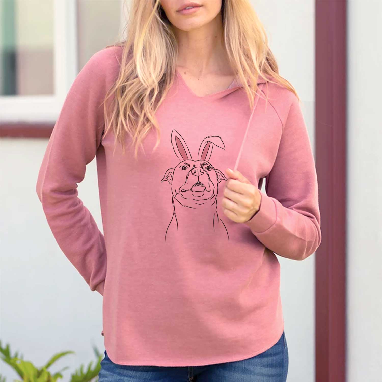 Easter Zada the Pitbull - Cali Wave Hooded Sweatshirt - Image 2