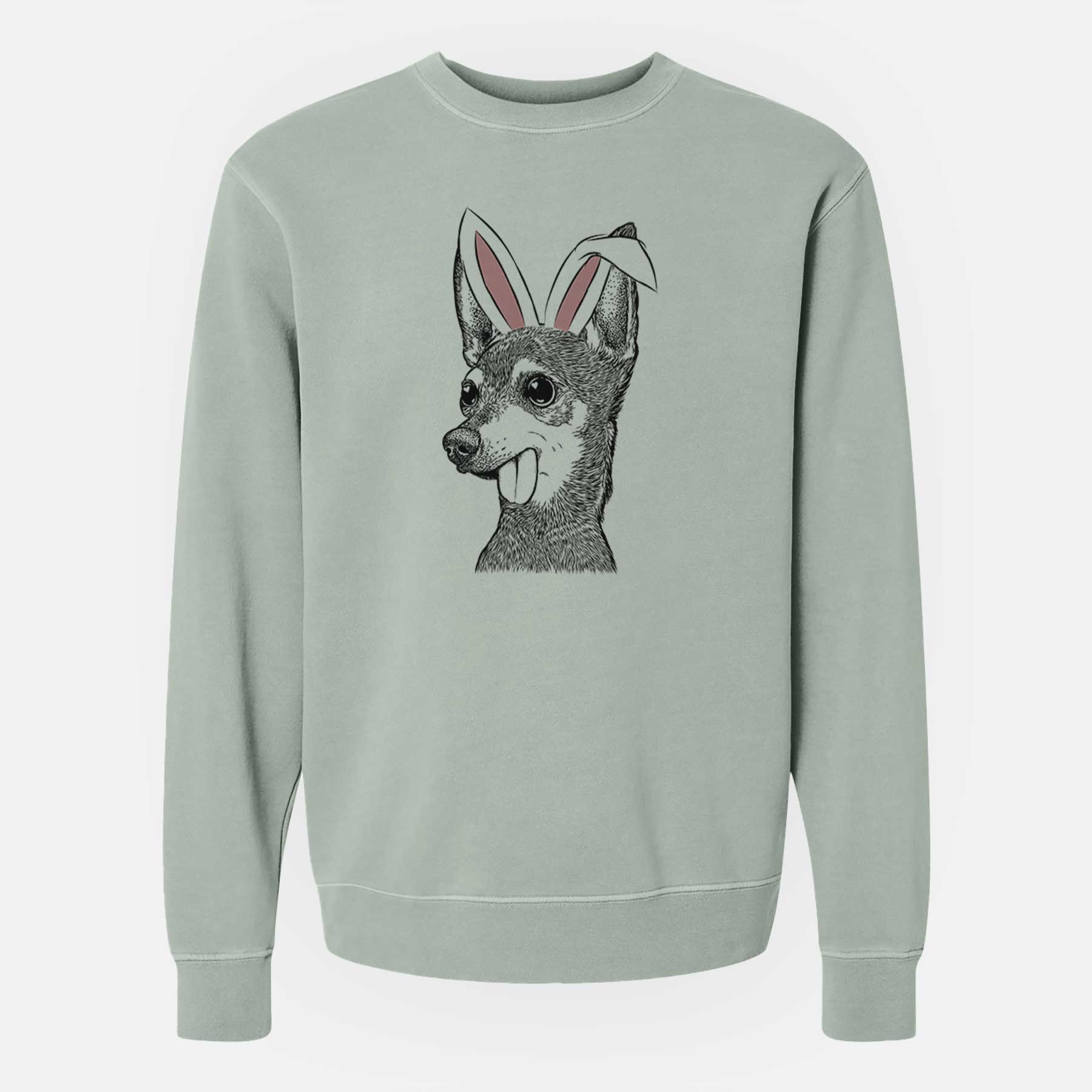 Easter Aaron the Chihuahua - Unisex Pigment Dyed Crew Sweatshirt - Image 5