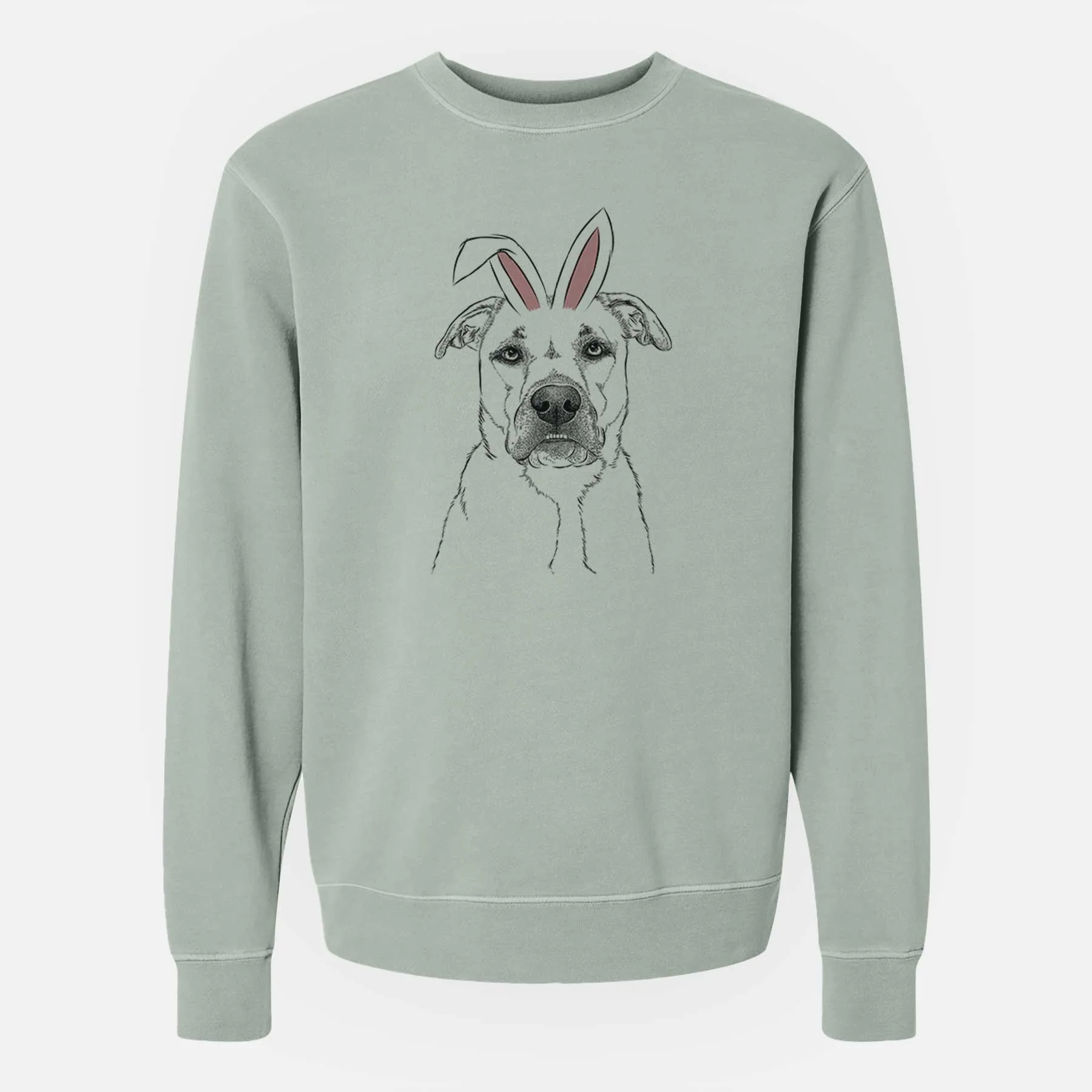 Easter Abby the Boxer Beagle Mix - Unisex Pigment Dyed Crew Sweatshirt - Image 5