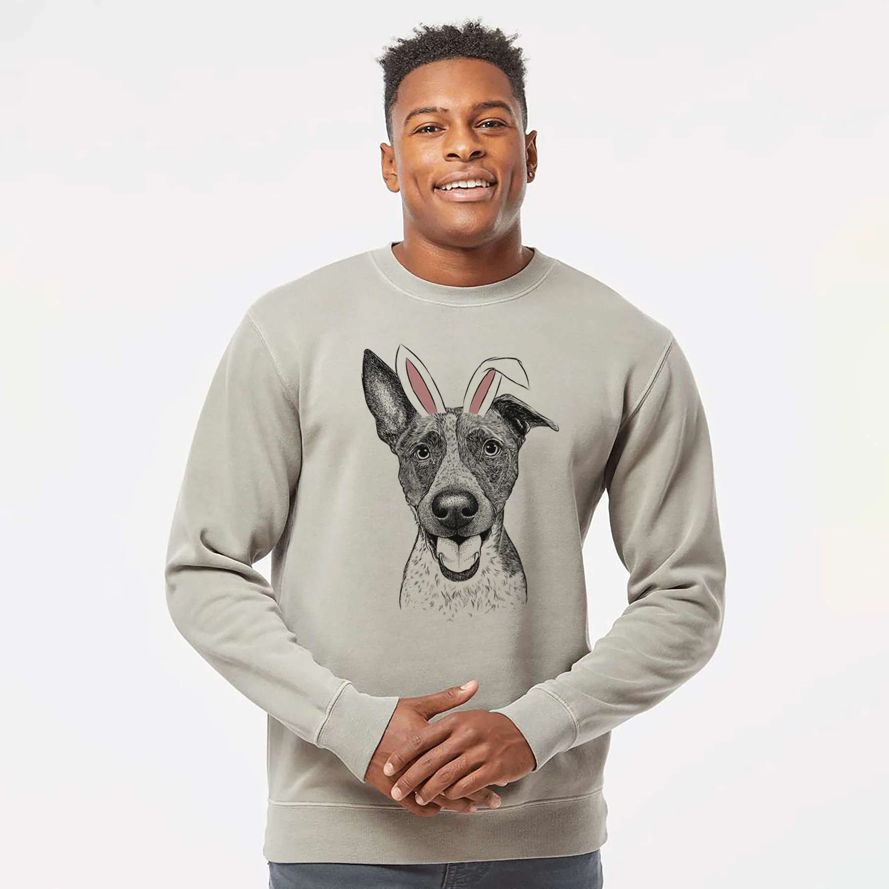 Easter Amigo the Heeler Mix - Unisex Pigment Dyed Crew Sweatshirt - Image 4