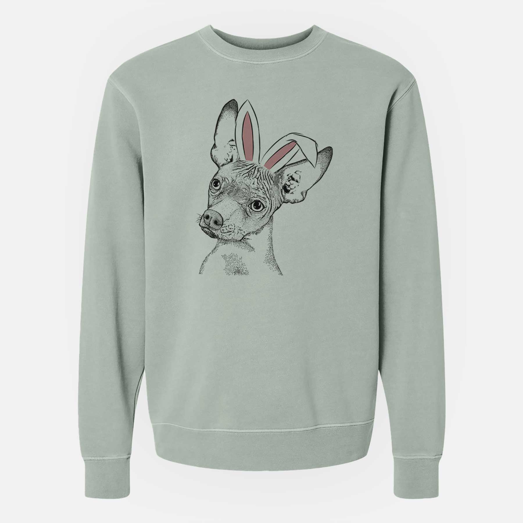 Easter Kahlo the Xoloitzcuintli - Unisex Pigment Dyed Crew Sweatshirt - Image 5