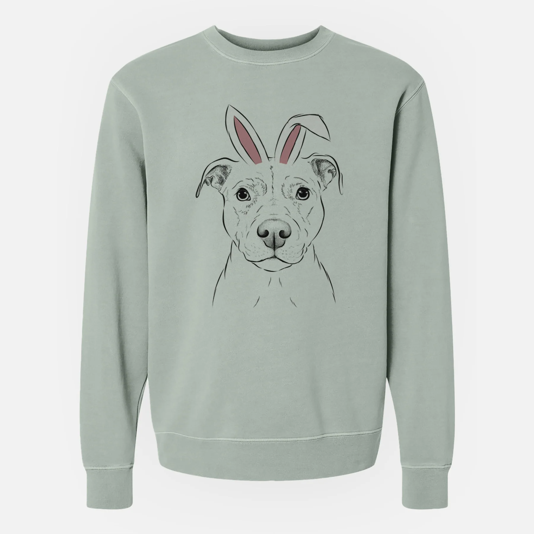 Easter Khaleesi the Pitbull - Unisex Pigment Dyed Crew Sweatshirt - Image 5
