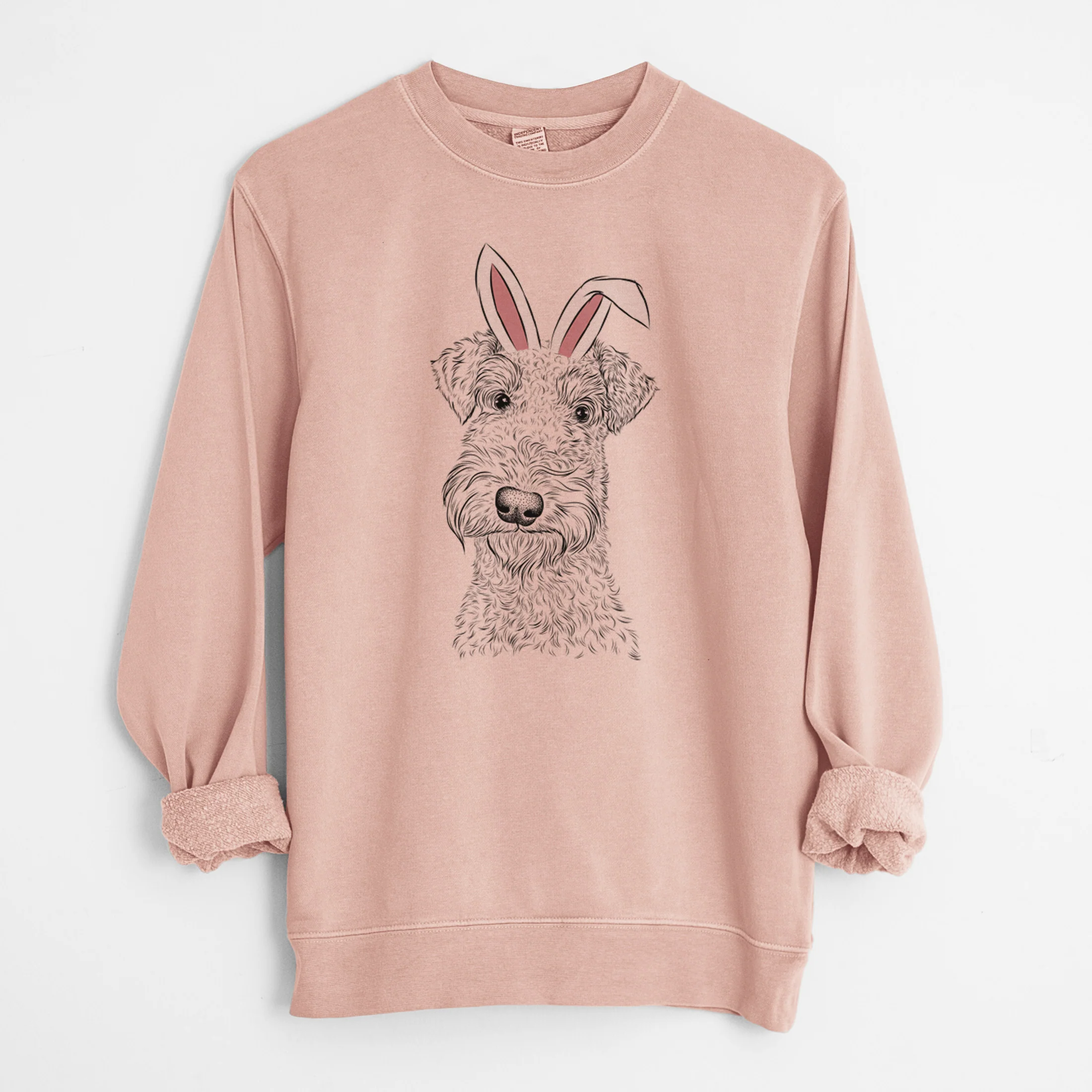 Easter Roc Haven Maggie May the Airedale Terrier - Unisex Pigment Dyed Crew Sweatshirt - Image 6