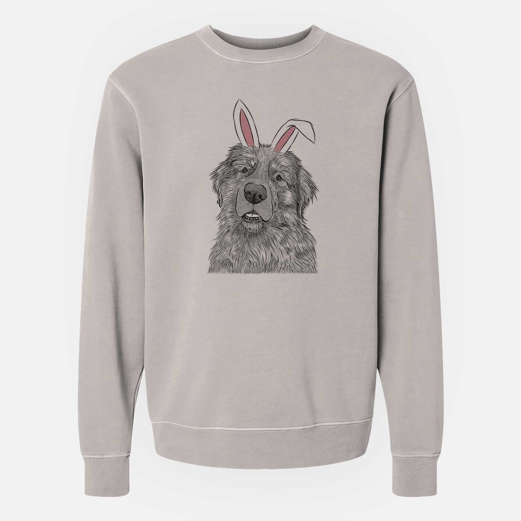 Easter Ralph the Leonberger - Unisex Pigment Dyed Crew Sweatshirt - Image 2