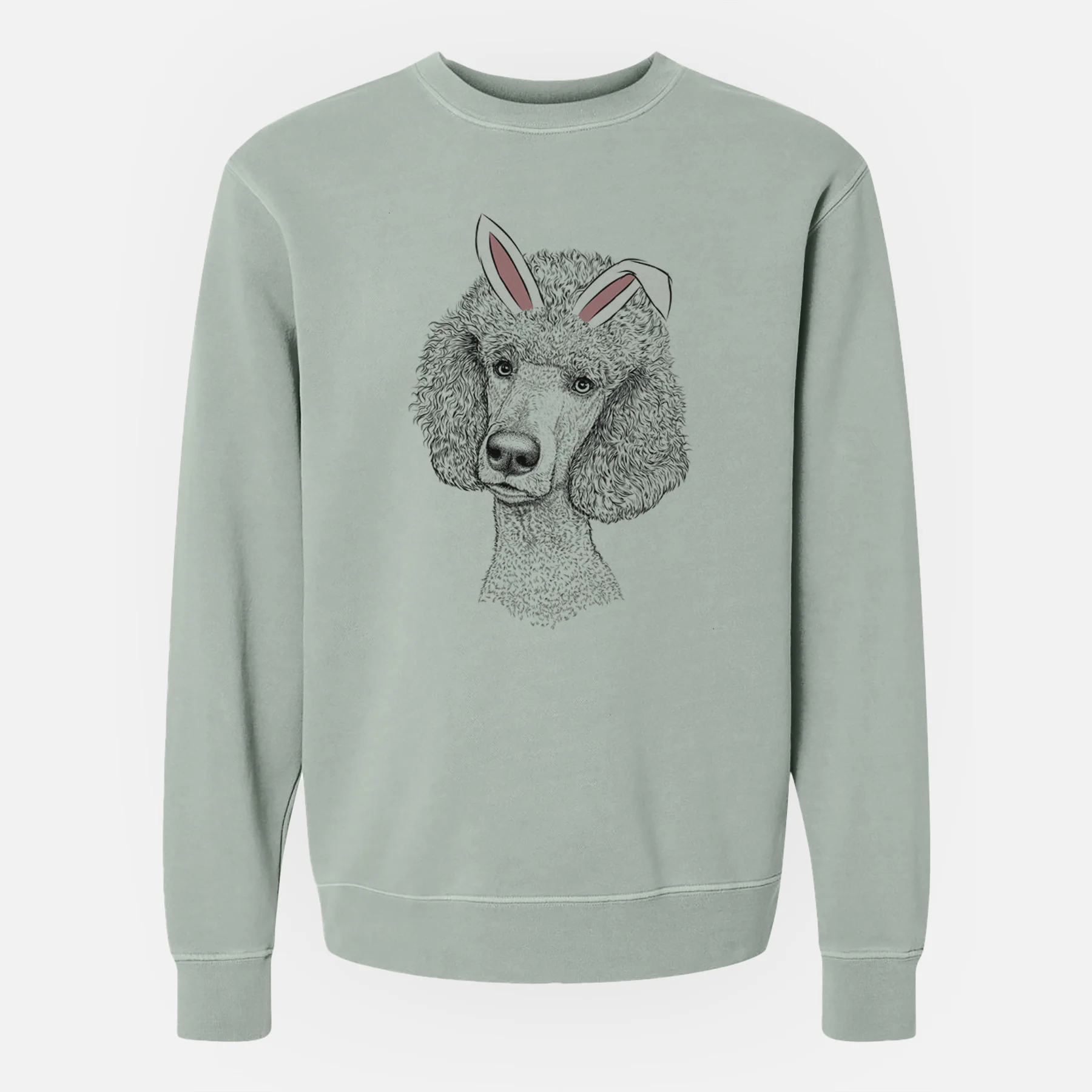 Easter Yuki the Poodle - Unisex Pigment Dyed Crew Sweatshirt - Image 5