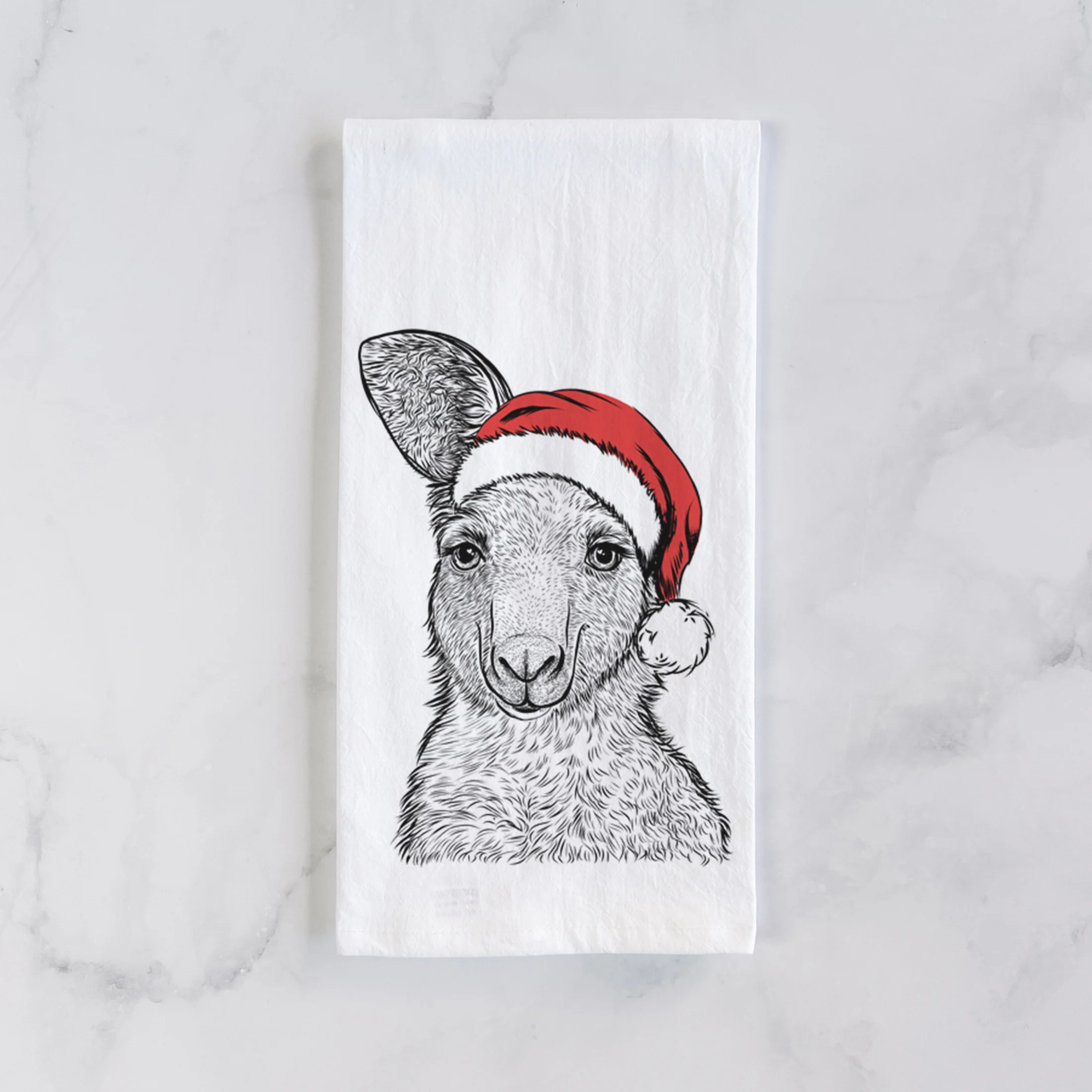 Evelyn the Eastern Grey Kangaroo Tea Towel - Image 2