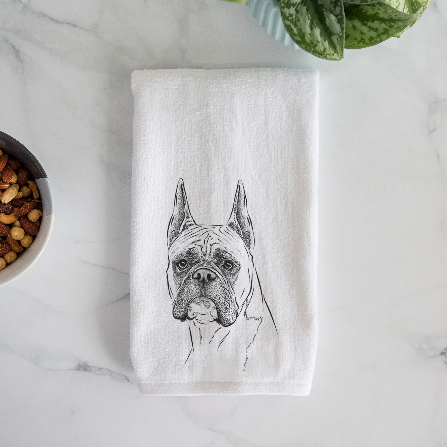 Ezra the Boxer Premium Hand Towel - Image 2