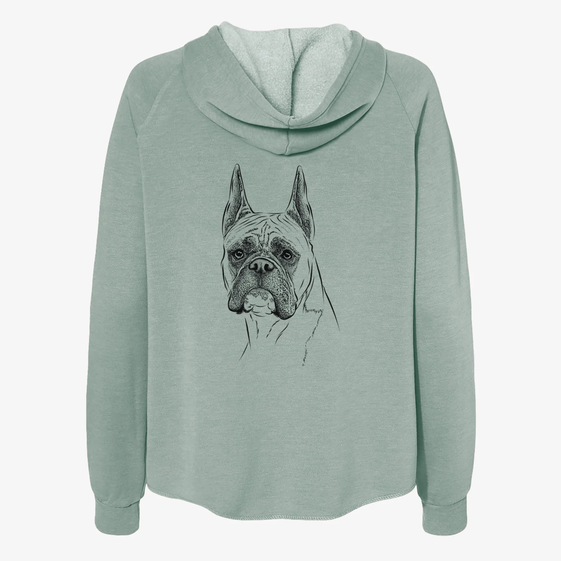 Ezra the Boxer - Women's Cali Wave Zip-Up Sweatshirt - Image 4