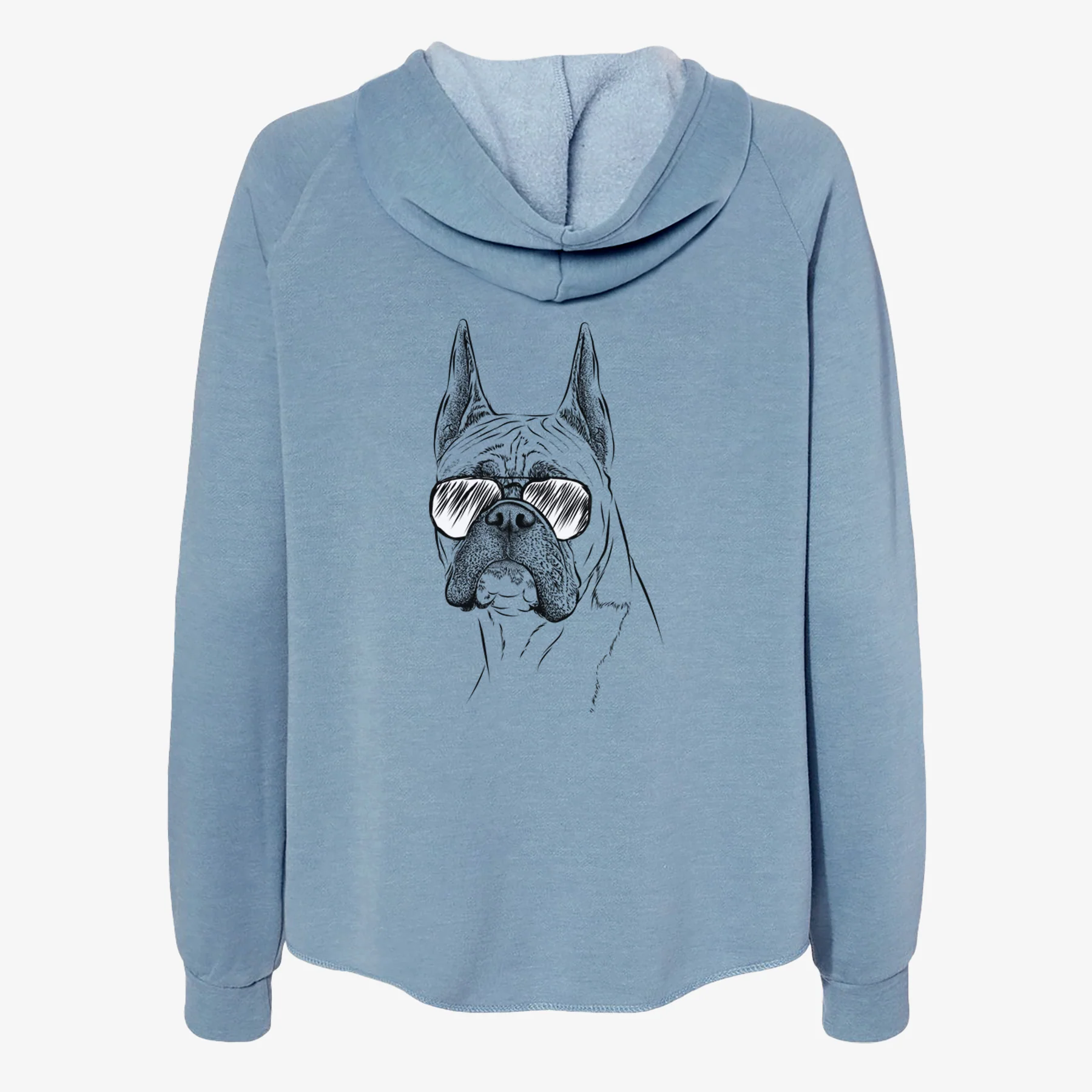 Ezra the Boxer - Women's Cali Wave Zip-Up Sweatshirt - Image 9