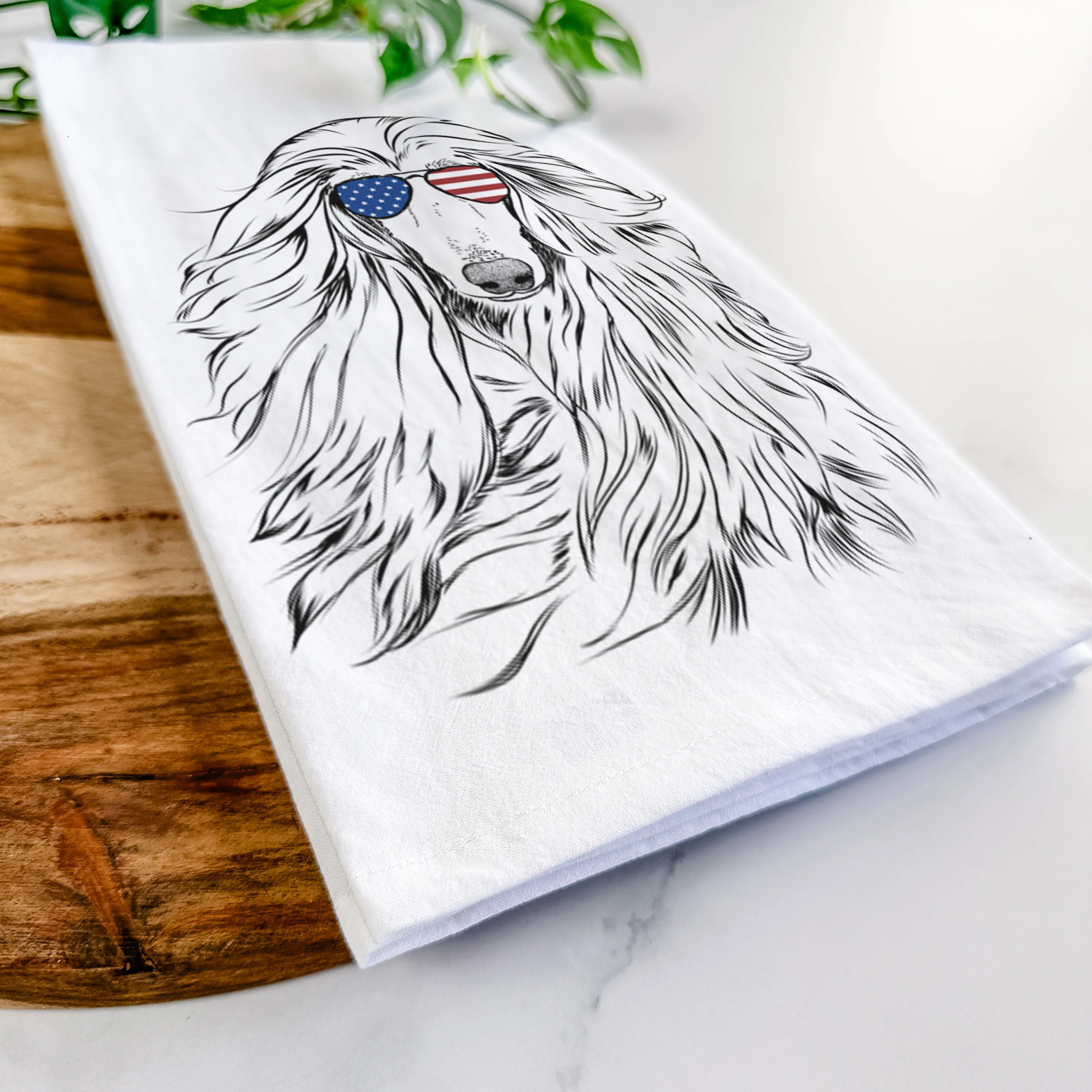 Fabio the Afghan Hound Tea Towel - Image 12
