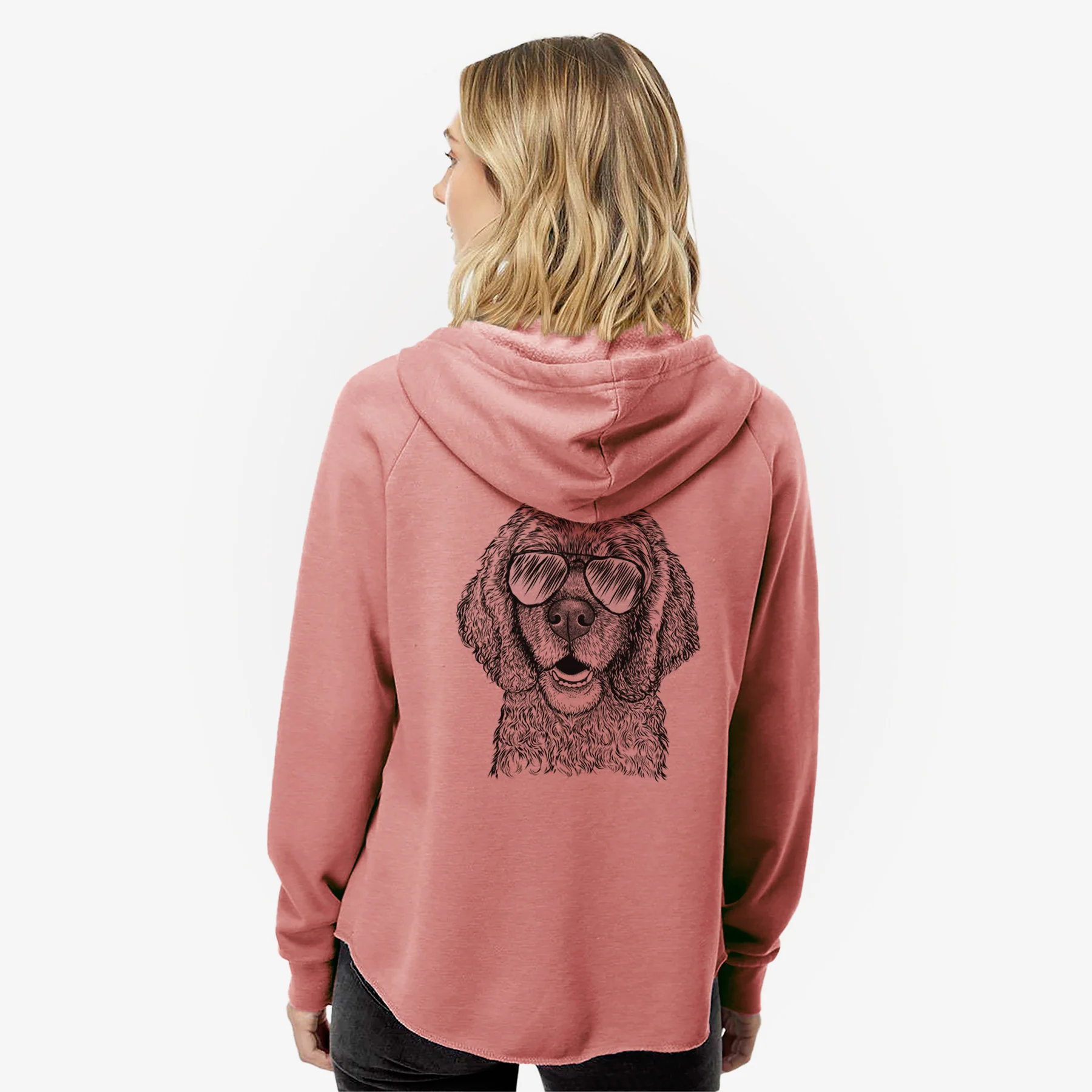 Fannie Mae the Cocker Spaniel - Women's Cali Wave Zip-Up Sweatshirt - Image 8