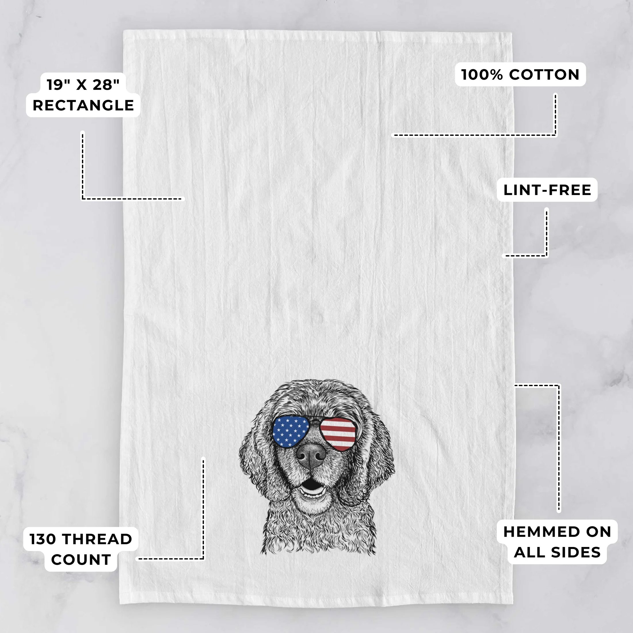 Fannie Mae the Cocker Spaniel Tea Towel - Image 3