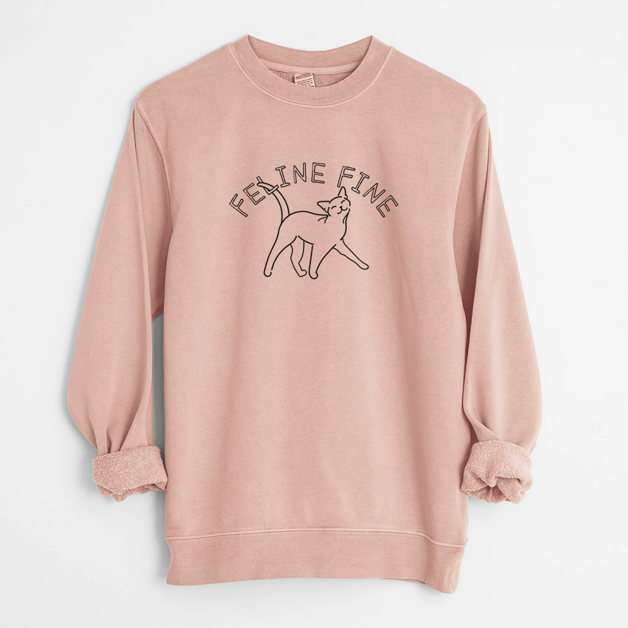 Feline Fine - Unisex Pigment Dyed Crew Sweatshirt - Image 8