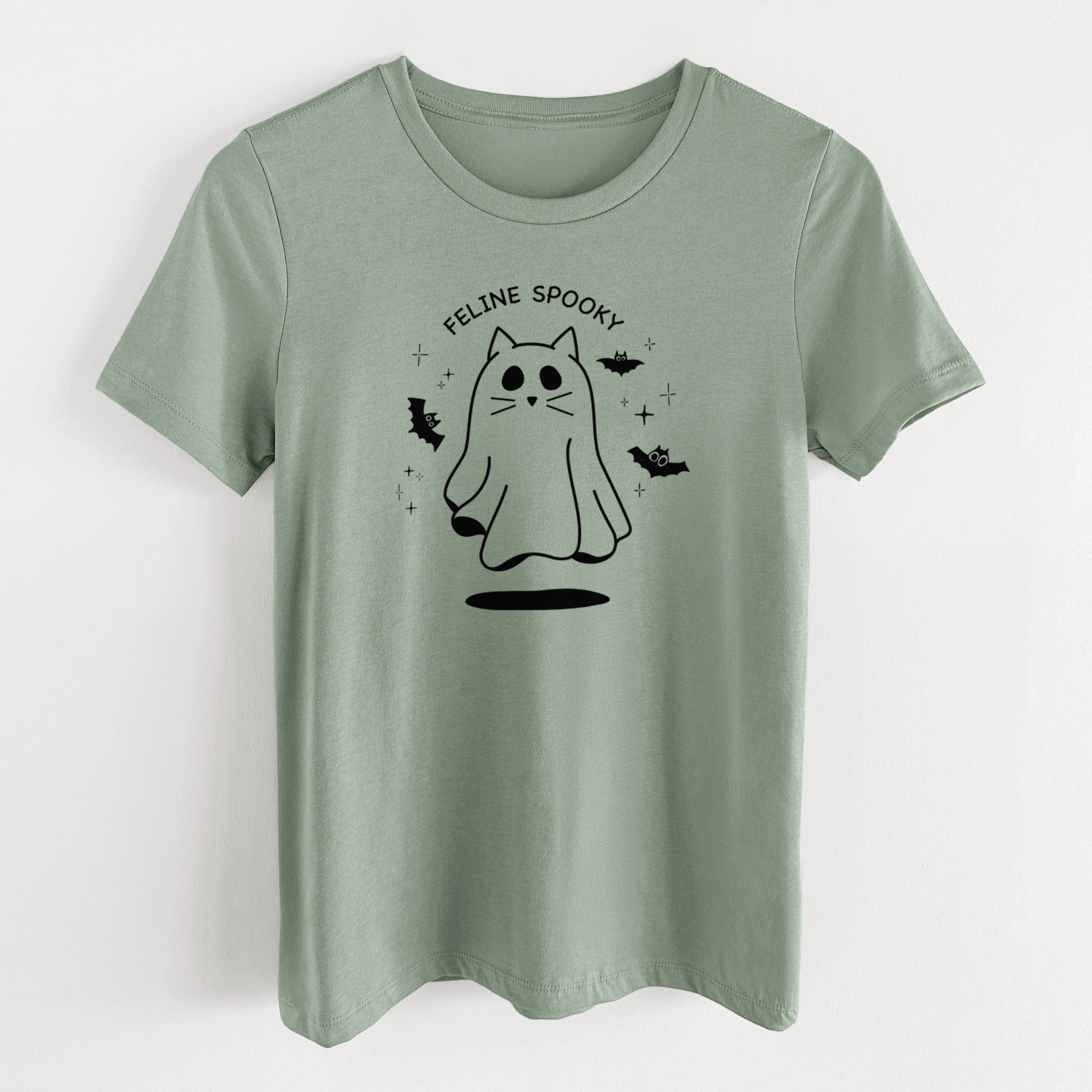 Feline Spooky - Women's Lightweight Relaxed Fit 100% Cotton Crewneck - Image 11