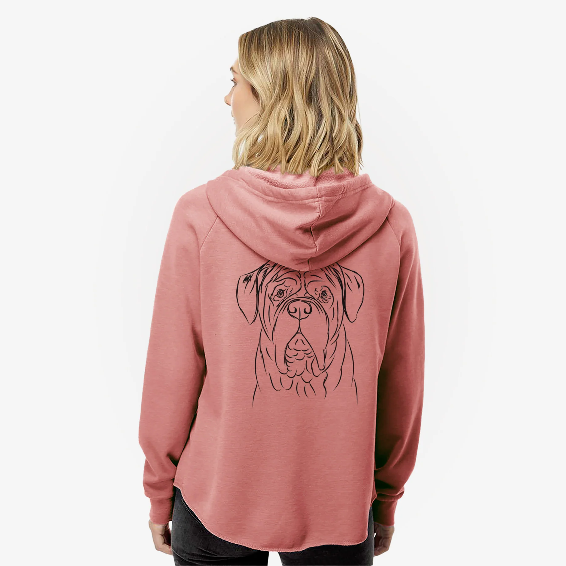 Felix the Dogue de Bordeaux - Women's Cali Wave Zip-Up Sweatshirt - Image 5