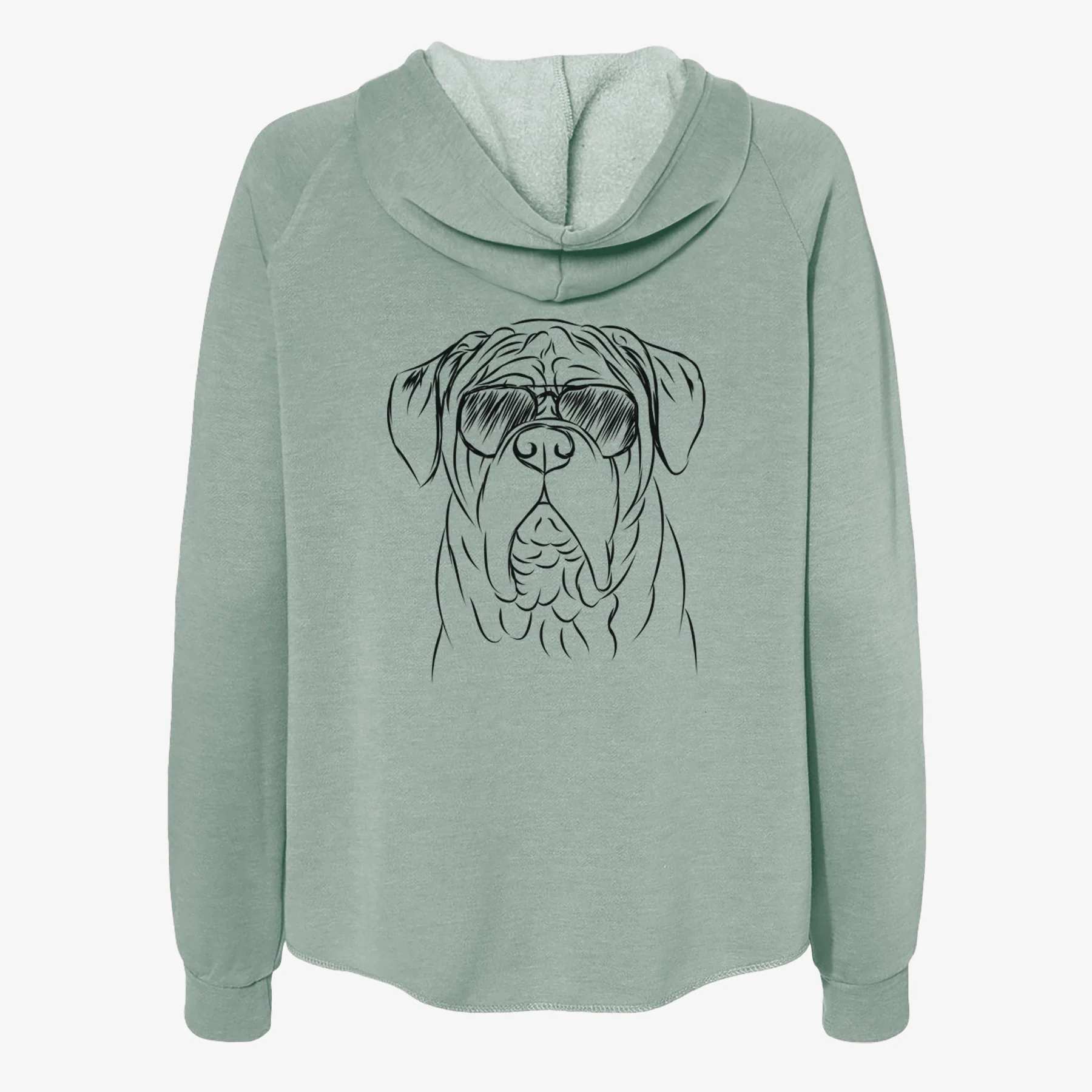 Felix the Dogue de Bordeaux - Women's Cali Wave Zip-Up Sweatshirt - Image 7