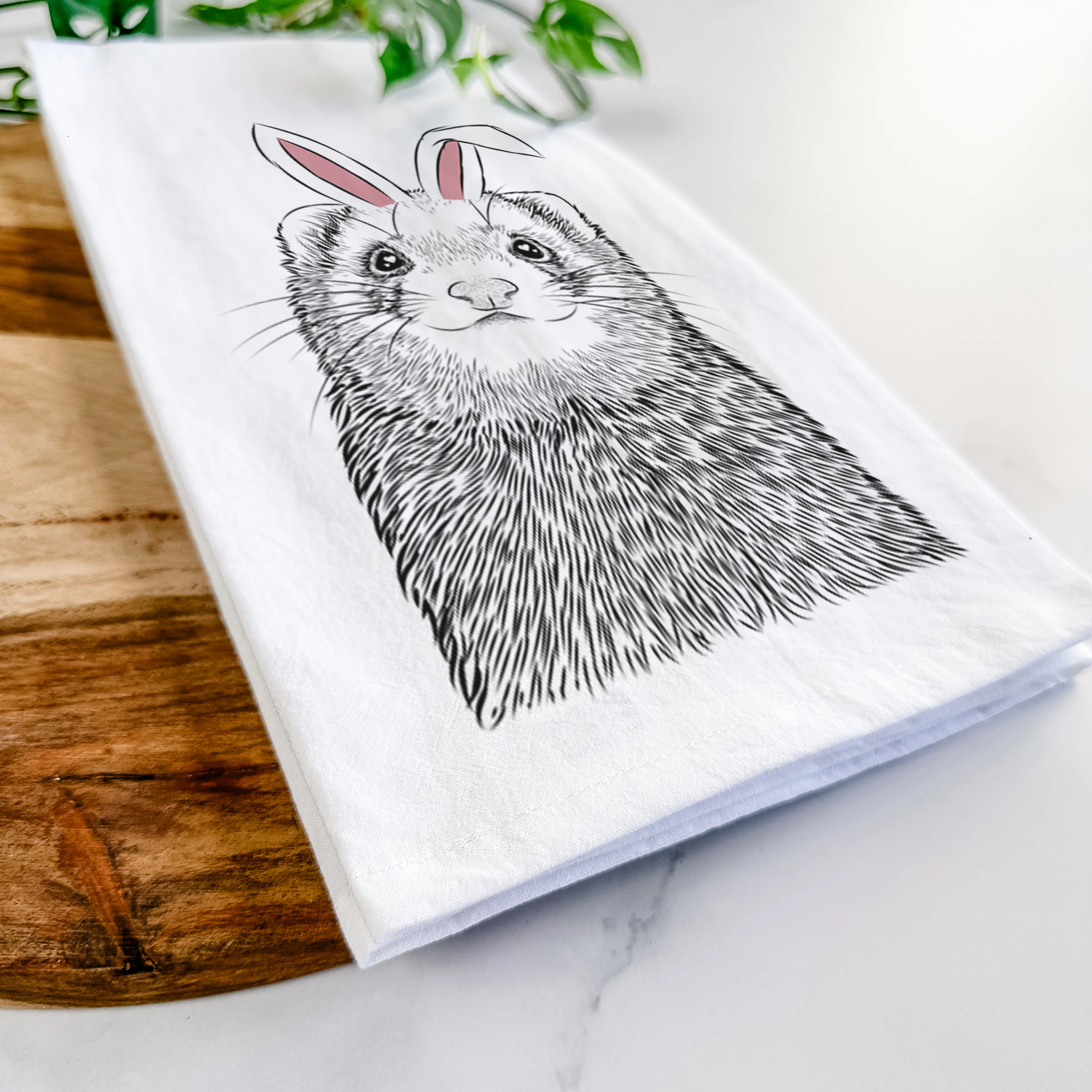Fig the Ferret Tea Towel - Image 14