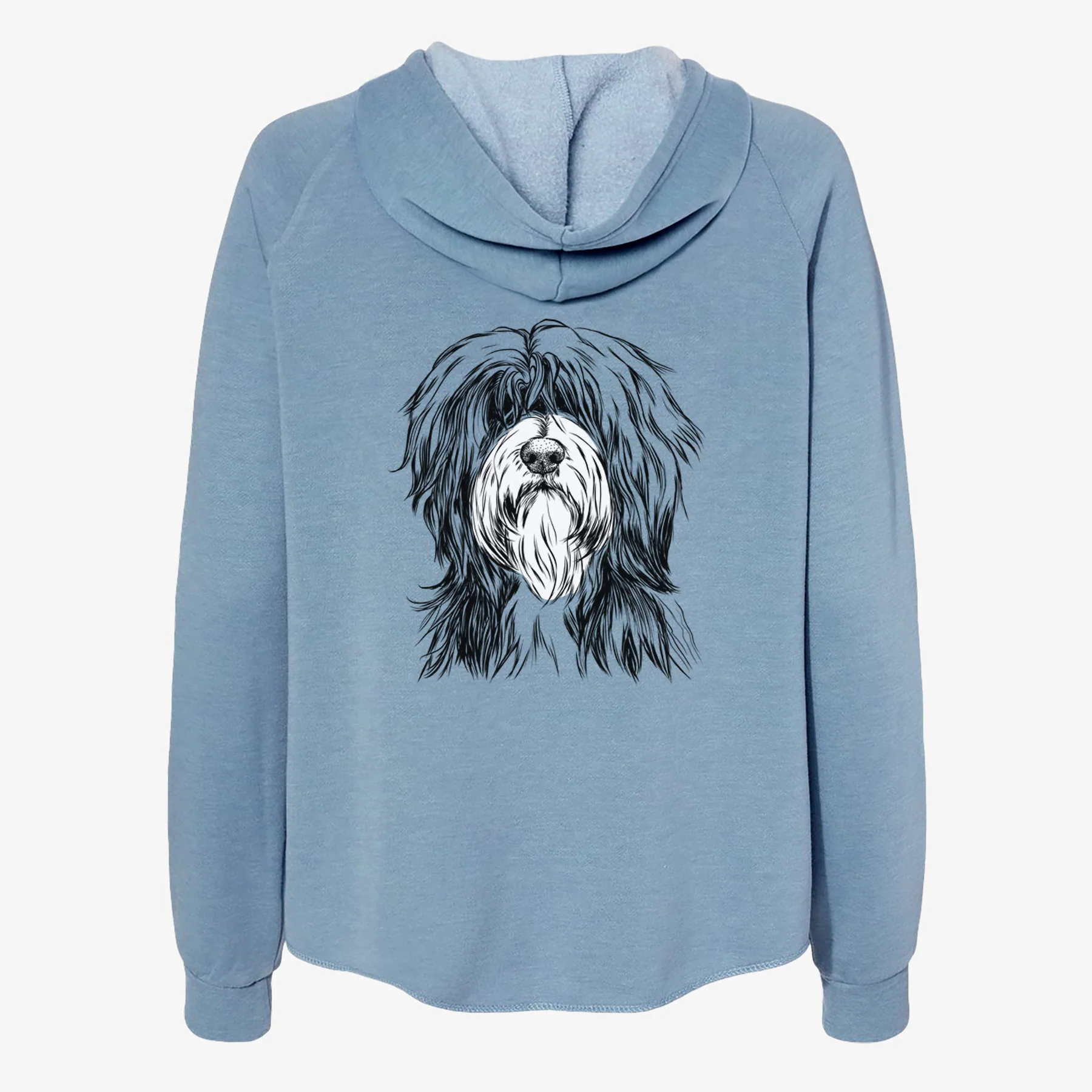 Fiji the Polish Lowland Sheepdog - Women's Cali Wave Zip-Up Sweatshirt - Image 6