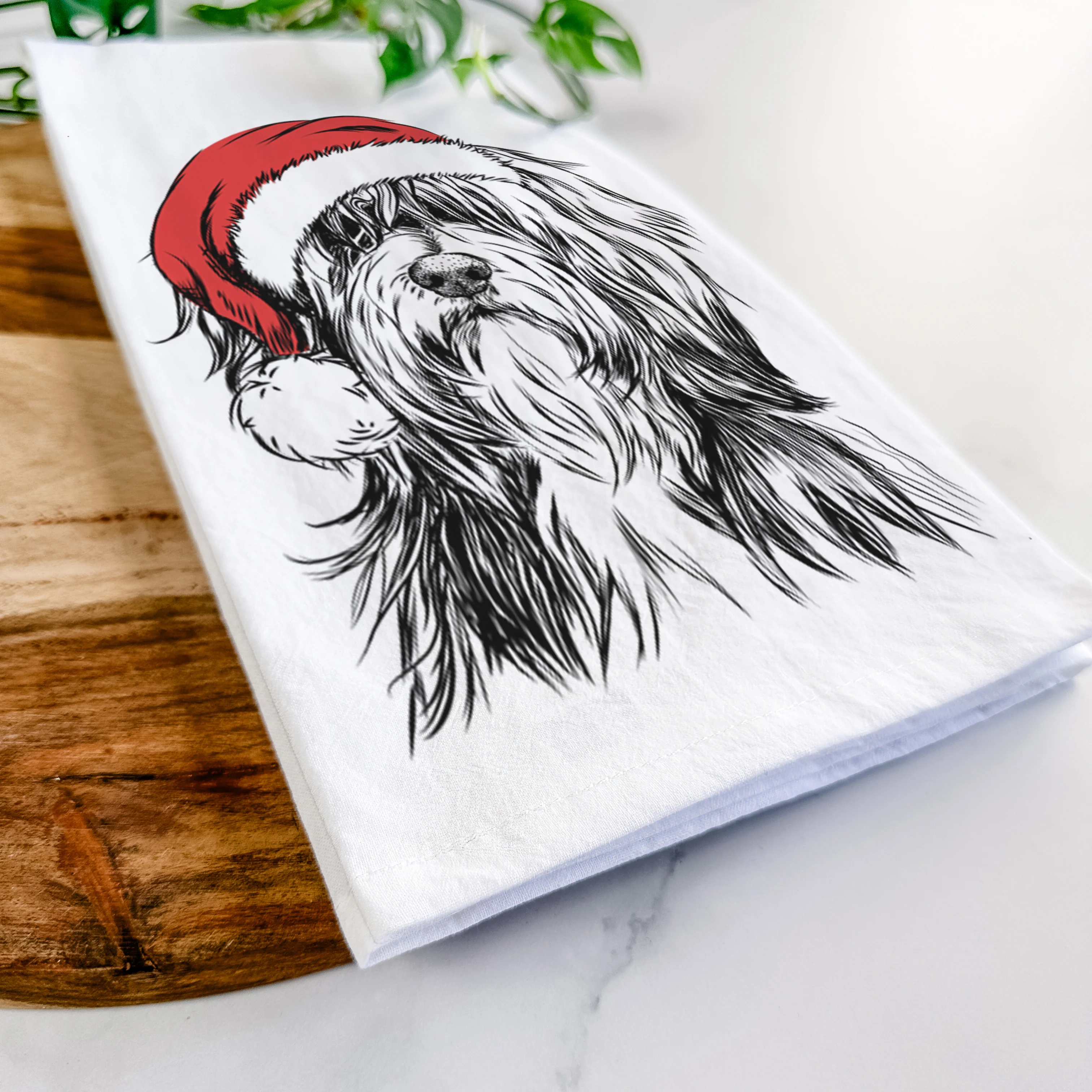 Fiji the Polish Lowland Sheepdog Tea Towel - Image 9