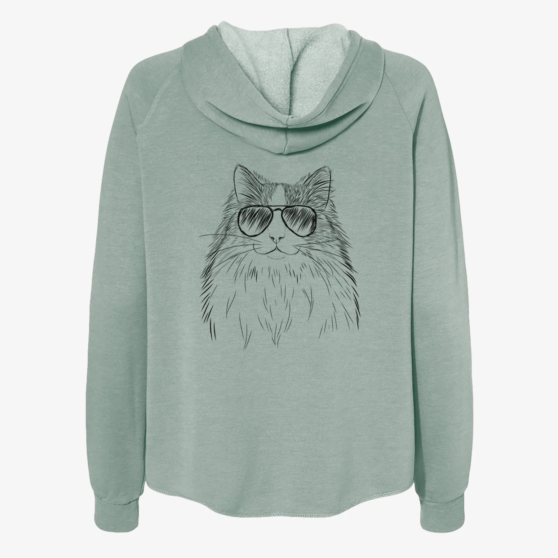 Fiona the Ragdoll Cat - Women's Cali Wave Zip-Up Sweatshirt - Image 7